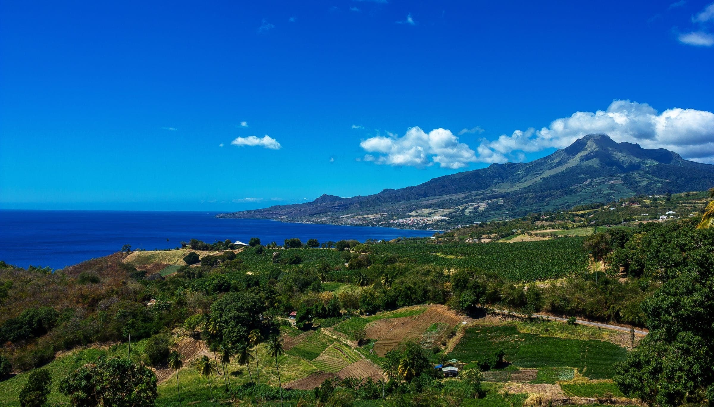 Mount Pelee, Basse Pointe view, Captivating landscape, Photo of the day, 2400x1370 HD Desktop