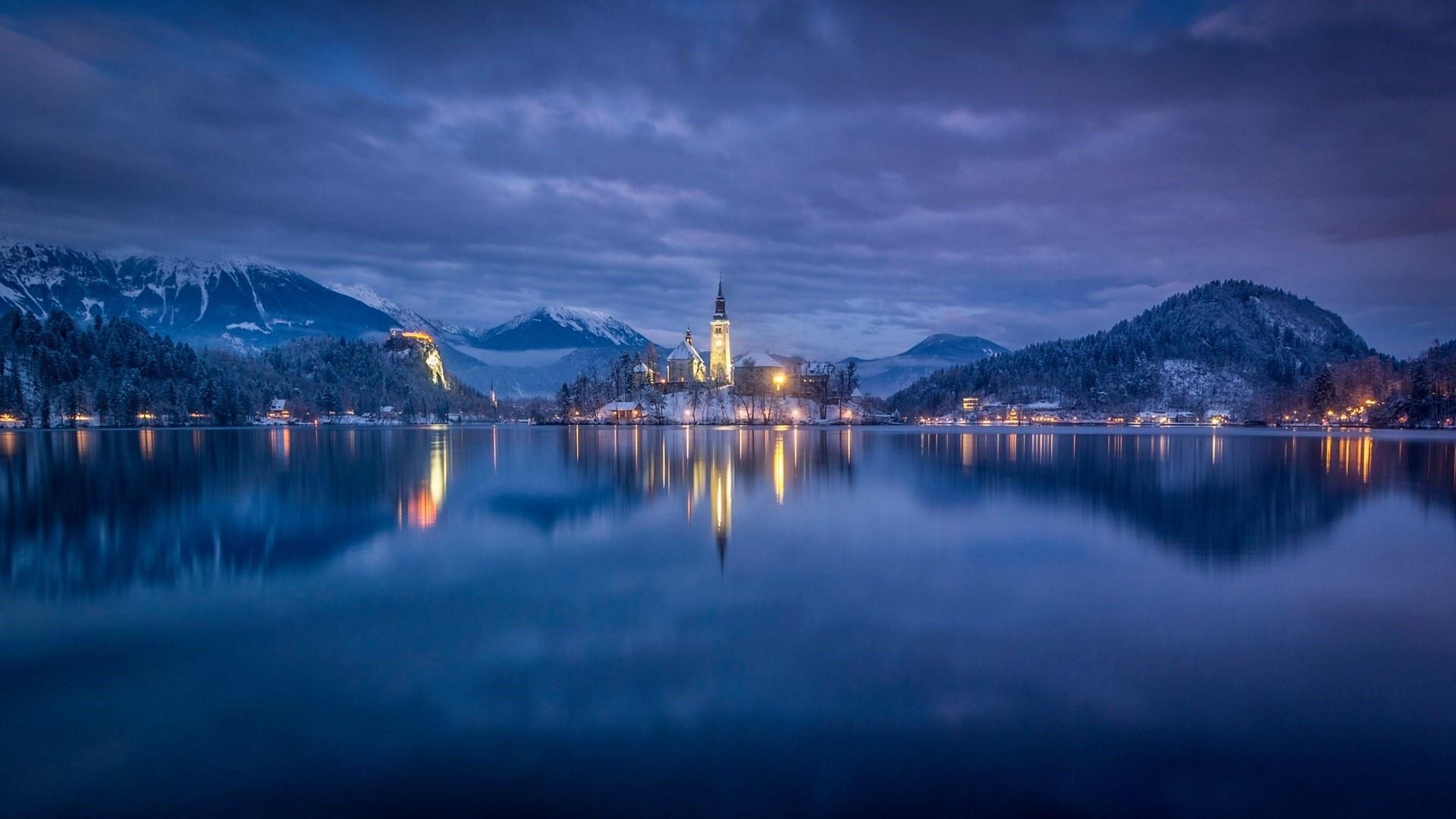 Lake Bled, Slovenia, Mountain, 1920x1080 Full HD Desktop