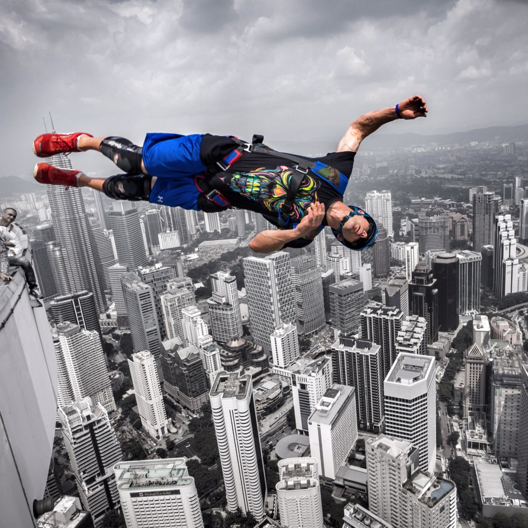 Sean Chuma, BASE Jumping Wallpaper, 2050x2050 HD Phone