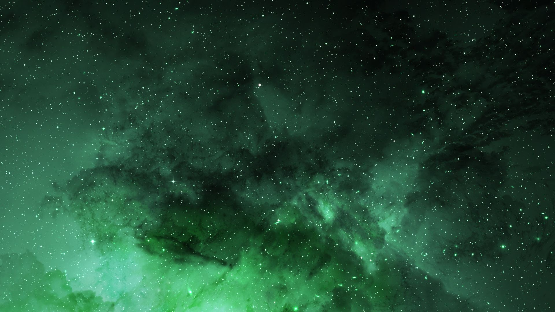 Green Nebula, Cosmological delight, Celestial allure, Verdant cosmic symphony, 1920x1080 Full HD Desktop