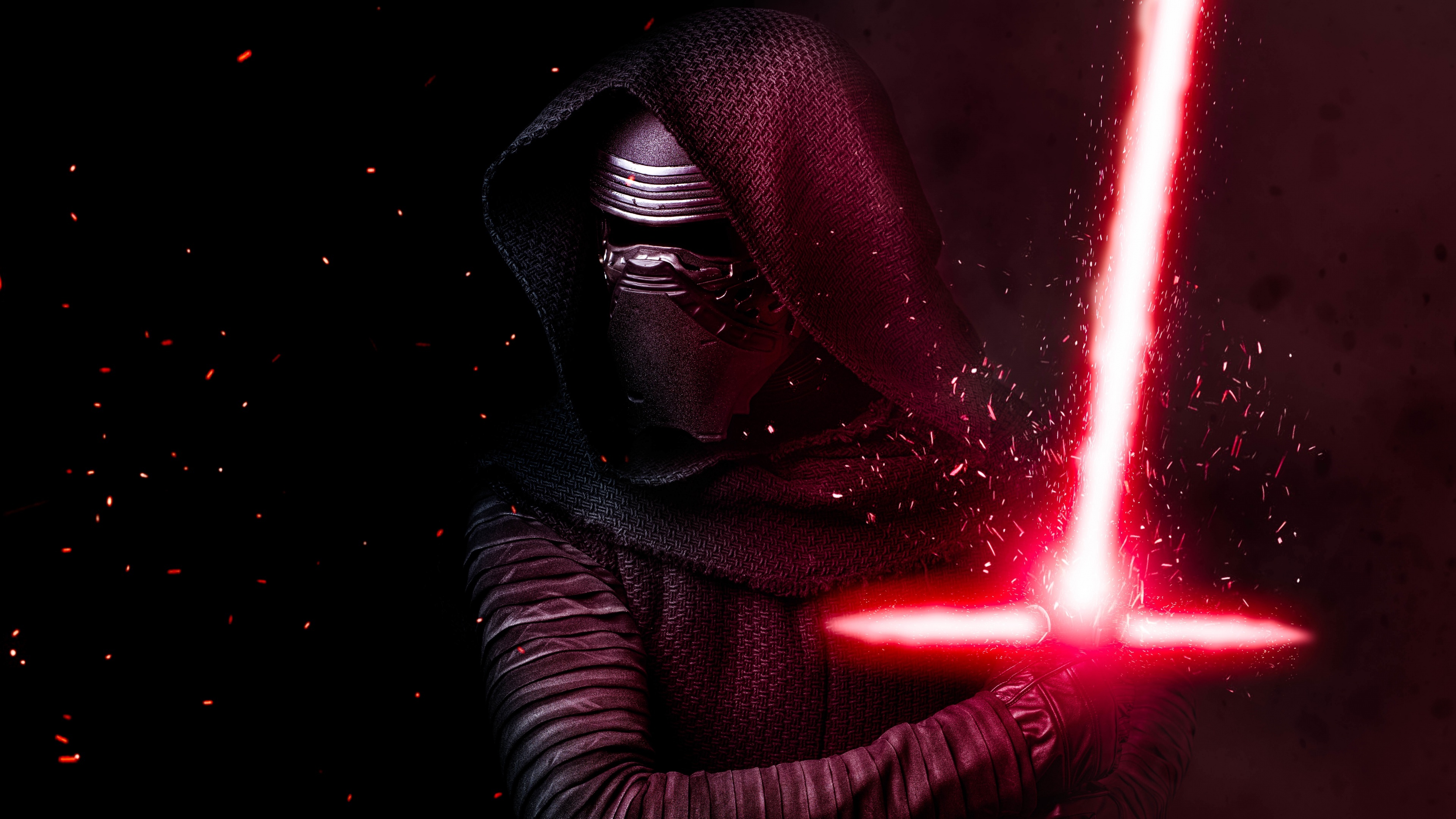 Kylo Ren Mask, Movies, 4K wallpapers, Dark background, 3840x2160 4K Desktop