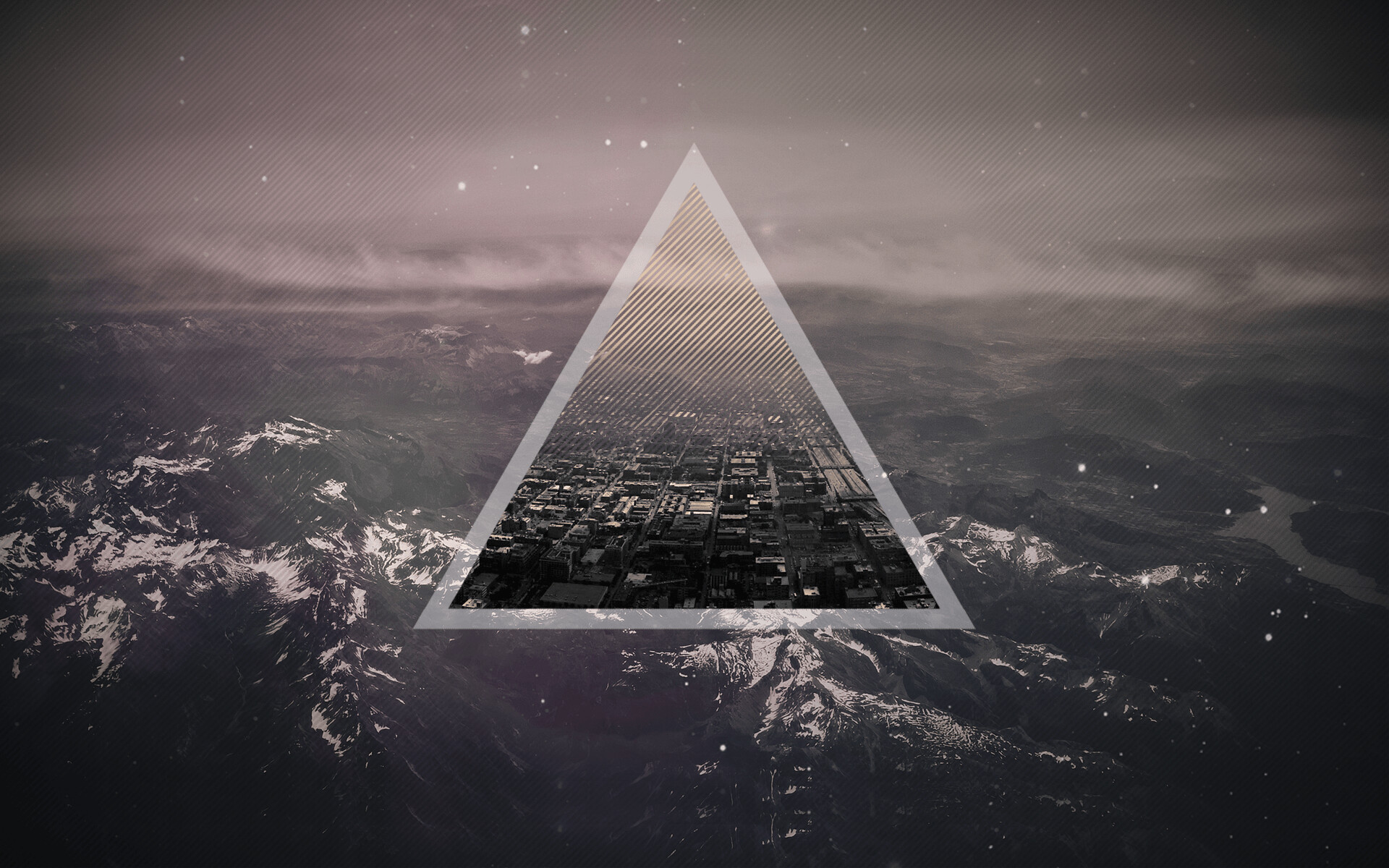 Triangle, Hipster style, Artistic wallpapers, Retro design, 1920x1200 HD Desktop