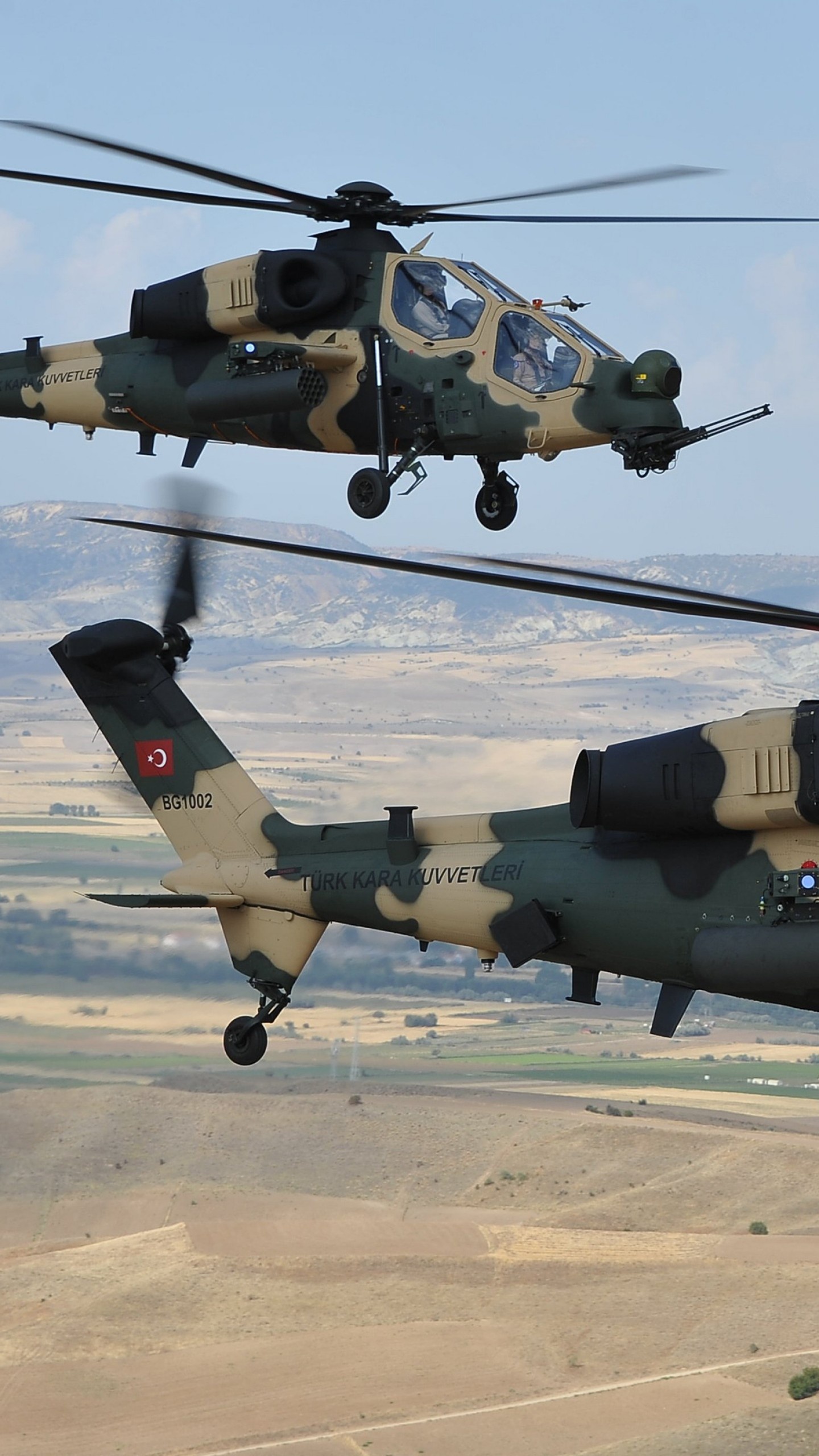 Wallpaper Agusta Westland T-129, AgustaWestland, attack helicopter, Turkish Aerospace Industries, Military #7921 1440x2560