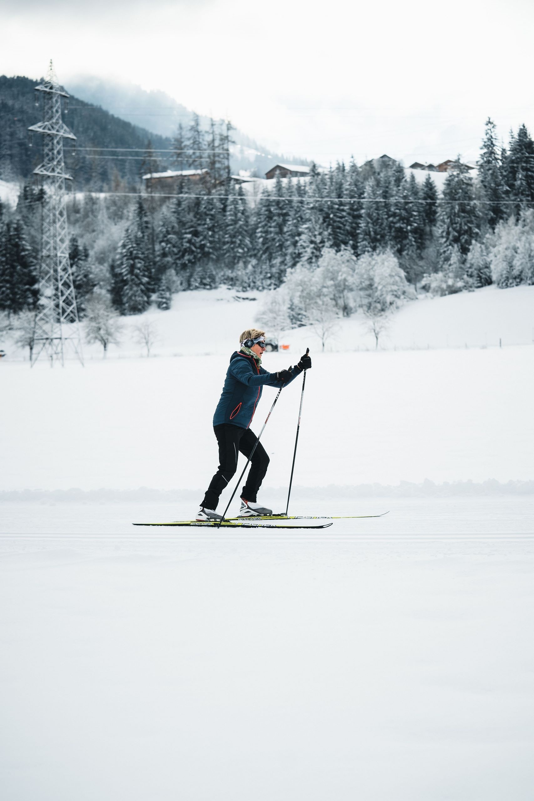 Cross-country skiing, Salzachtal valley, High plateau, Alpine adventure, 1710x2560 HD Phone