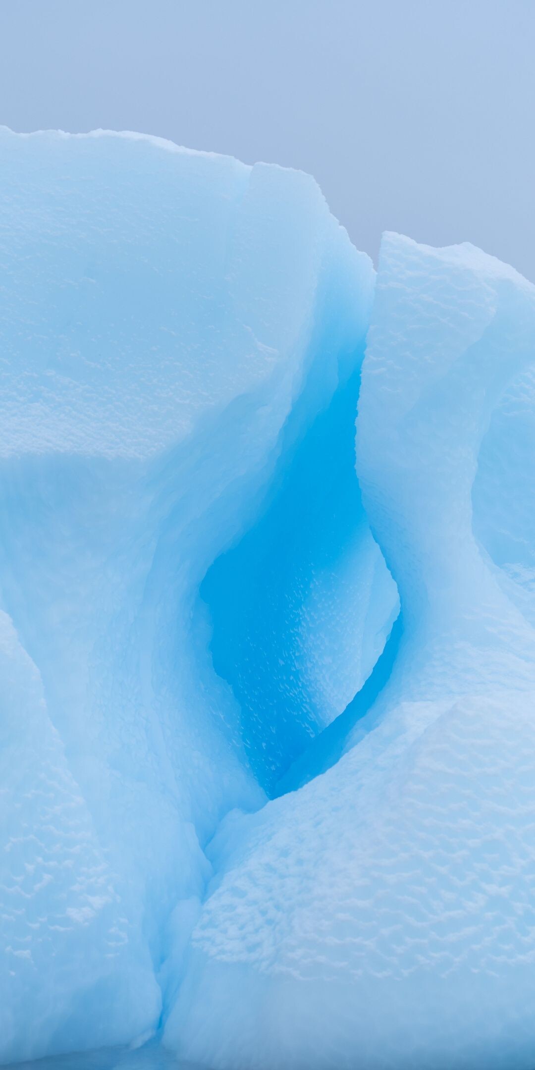 Glacier, Blue and white ice, Close-up view, Frozen beauty, 1080x2160 HD Phone