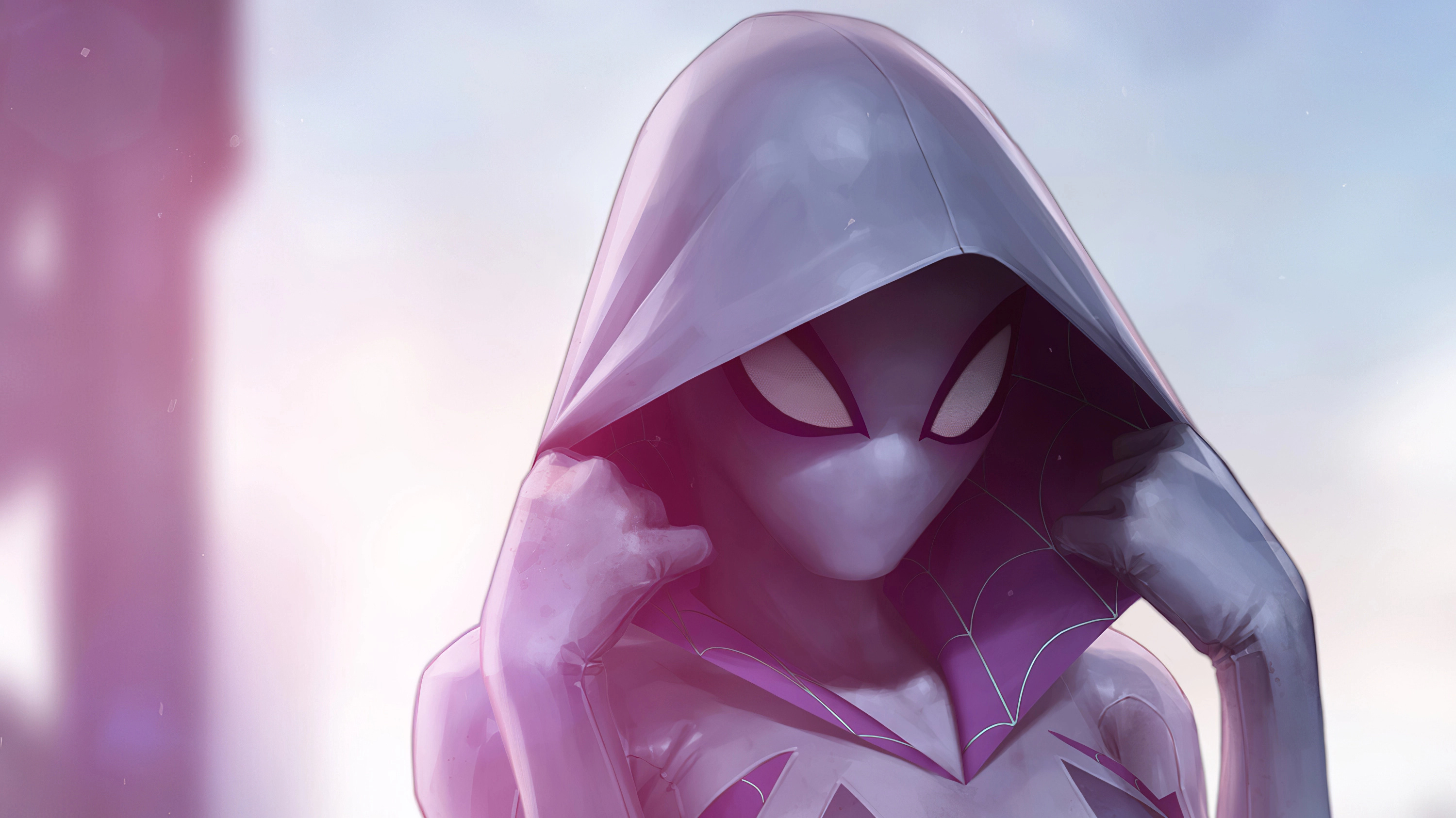 Spiderverse Gwen wallpaper, Unique artwork, Intense visuals, Exciting adventures, 3000x1690 HD Desktop