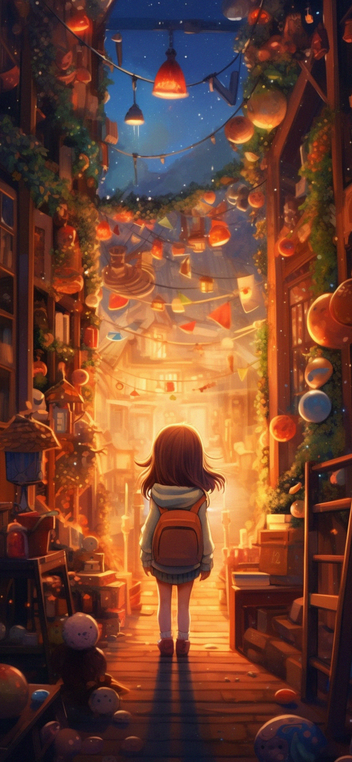 Christmas, Cartoon, Cozy, Aesthetic, Cheerful, 1190x2560 HD Phone