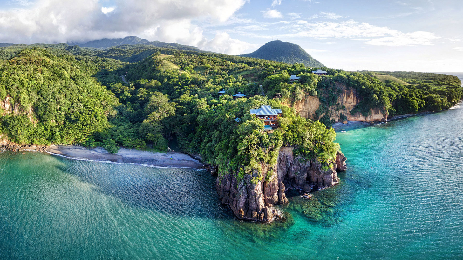 Secret bay, Luxury resort, Dominica, Desktop wallpaper, 1920x1080 Full HD Desktop