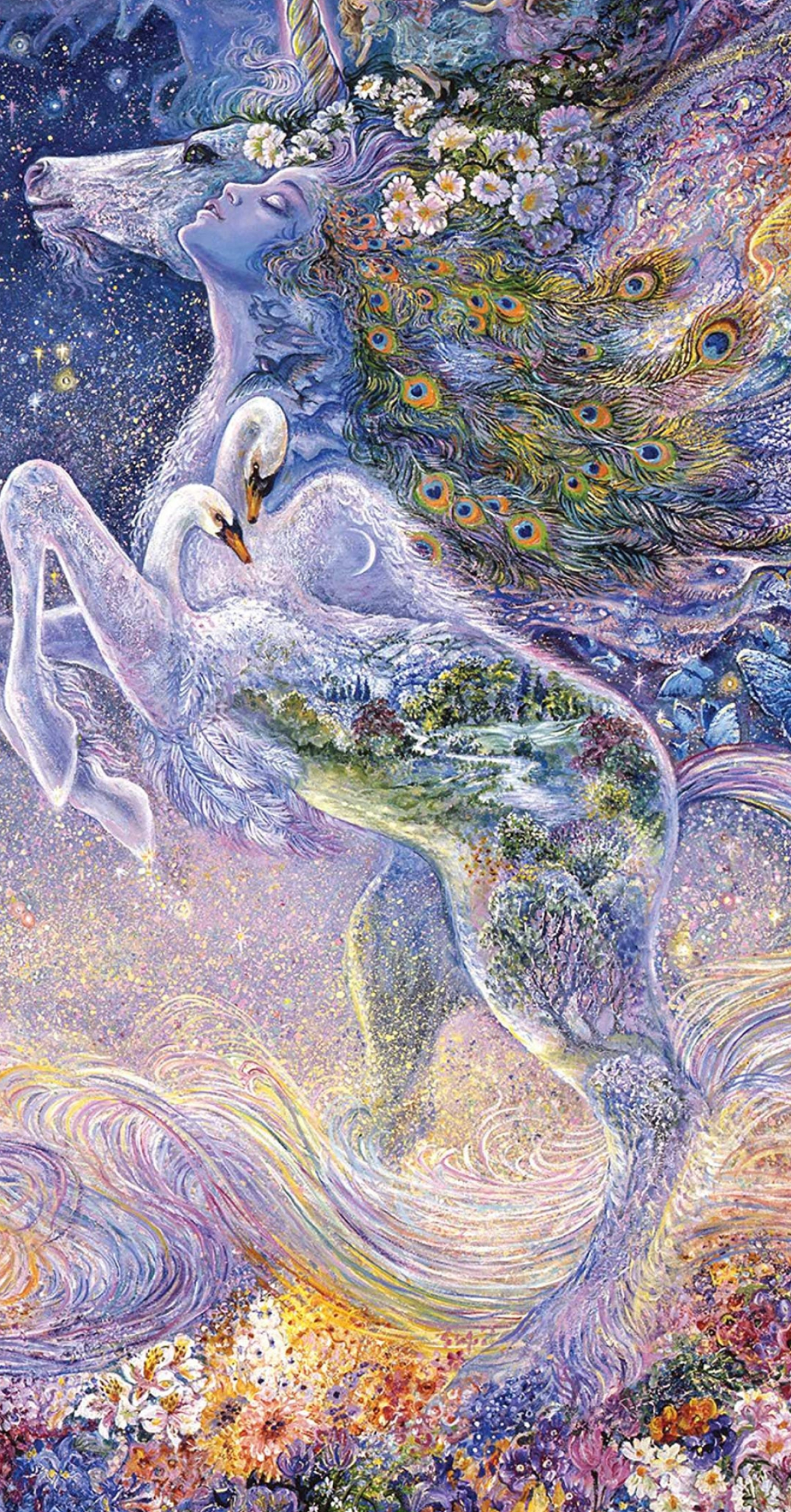 Josephine Wall, Calendars sale, Art lover's delight, Beautiful illustrations, 1340x2560 HD Phone