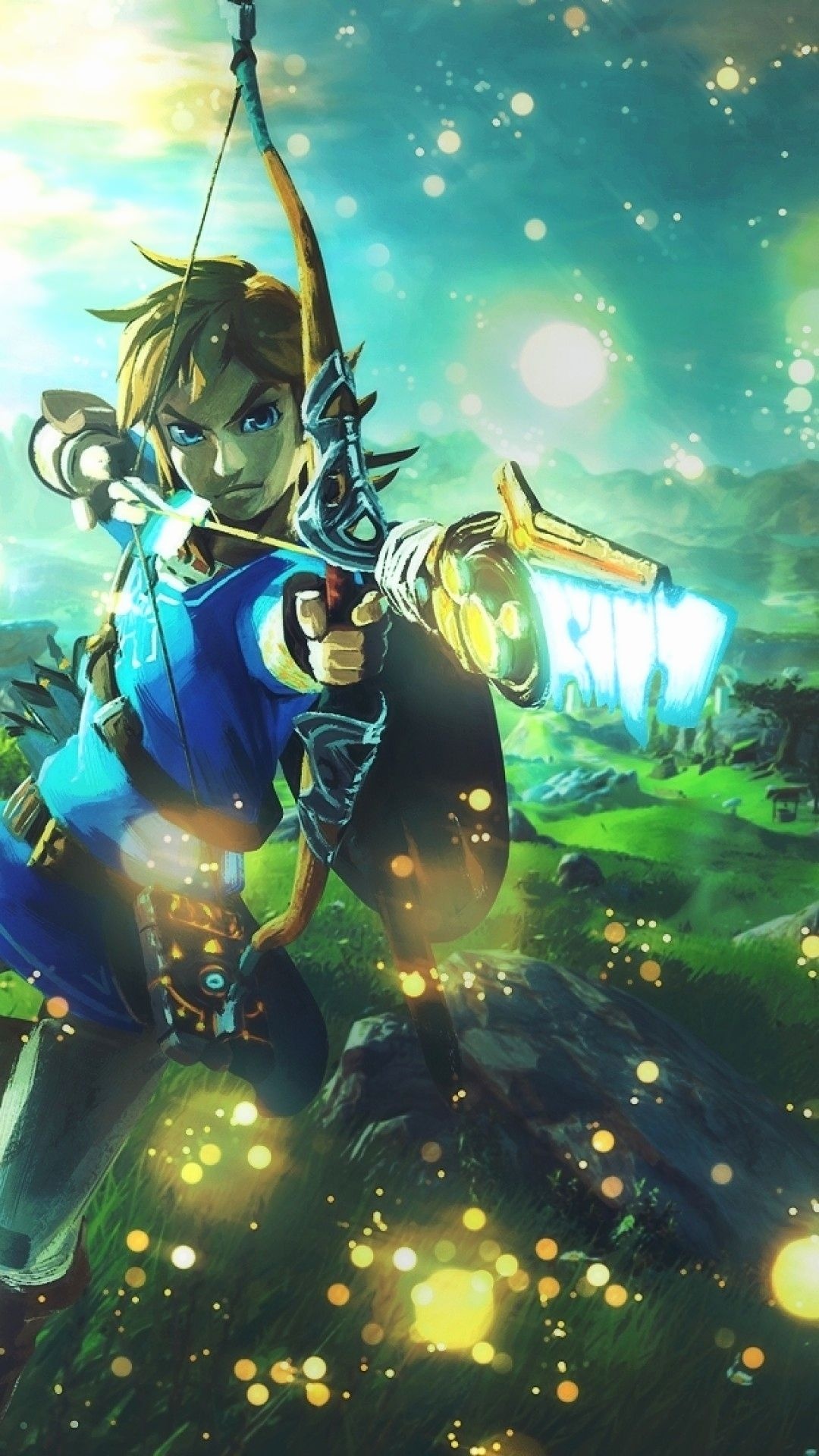 Link, Heroic Pose, Fantasy World, Zelda, Gaming, 1080x1920 Full HD Phone