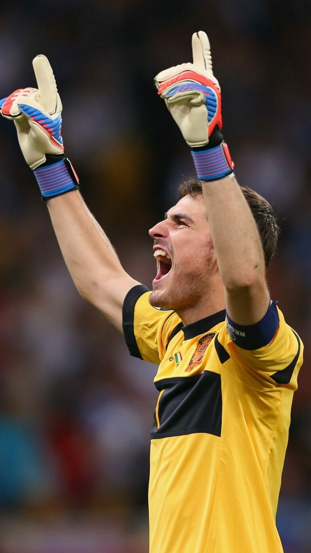 UEFA Euro 2012 Final, Iker Casillas Wallpaper, 1080x1920 Full HD Phone