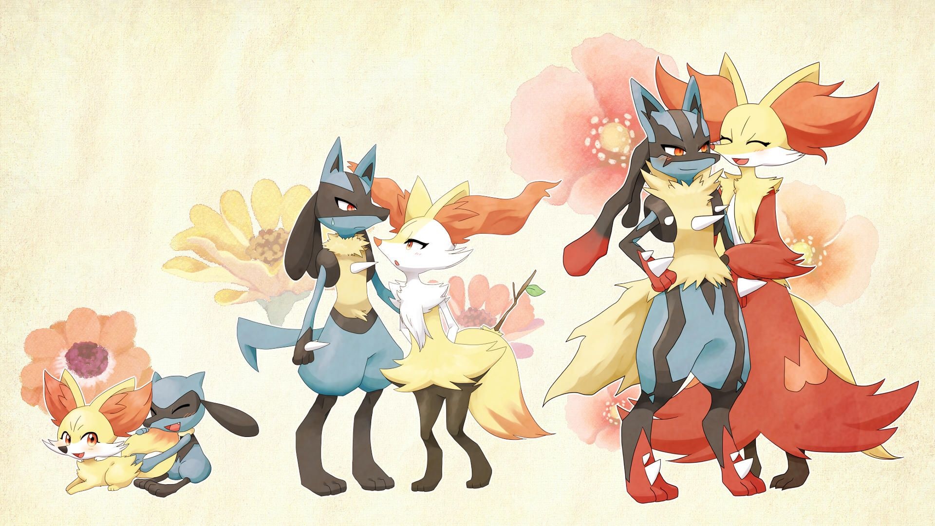 Delphox, Lucario Wallpaper, 1920x1080 Full HD Desktop