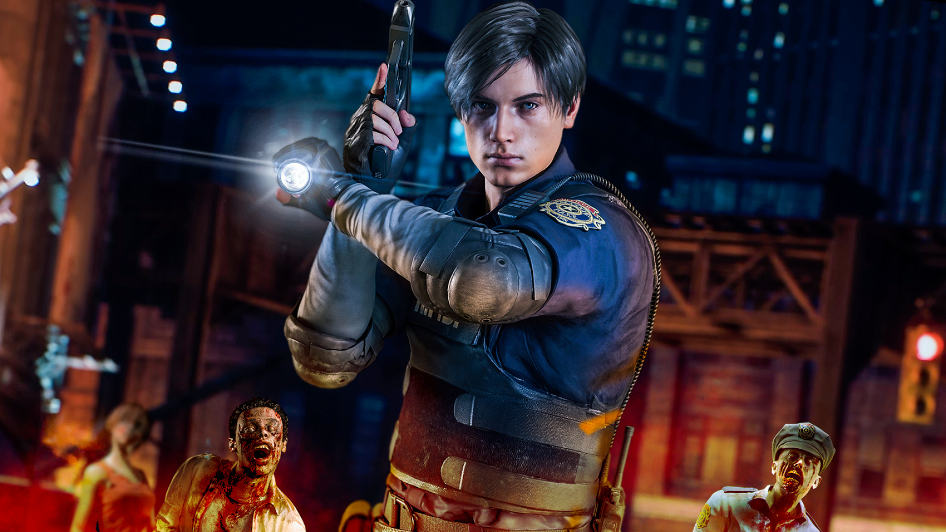 Leon S. Kennedy, Leon S. Kennedy desktop wallpaper, Resident Evil 2, Revil, 1920x1080 Full HD Desktop