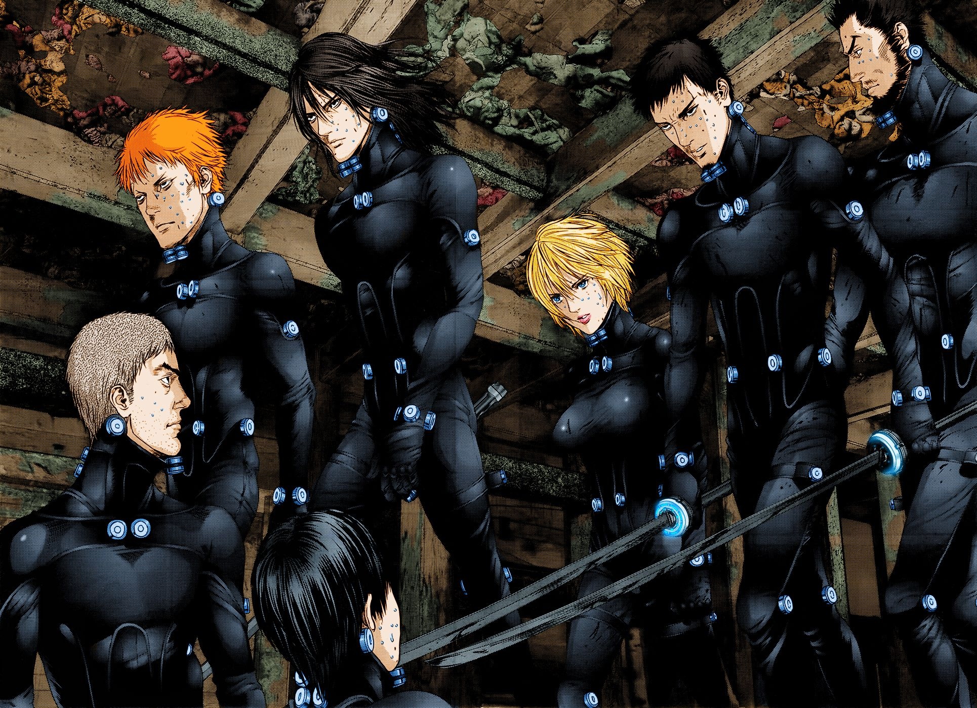 Gantz, Manga series, Action-packed, Engaging storyline, 1930x1400 HD Desktop