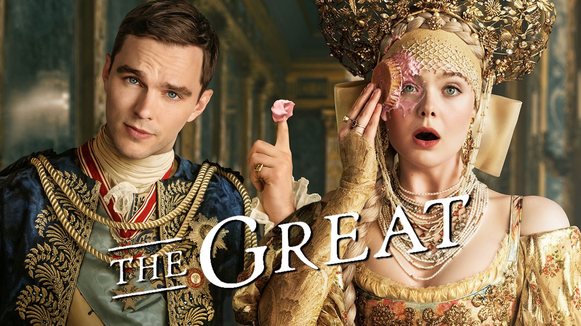 Elle Fanning, Nicholas Hoult, Season 2 filming, Slapping scenes, 1920x1080 Full HD Desktop