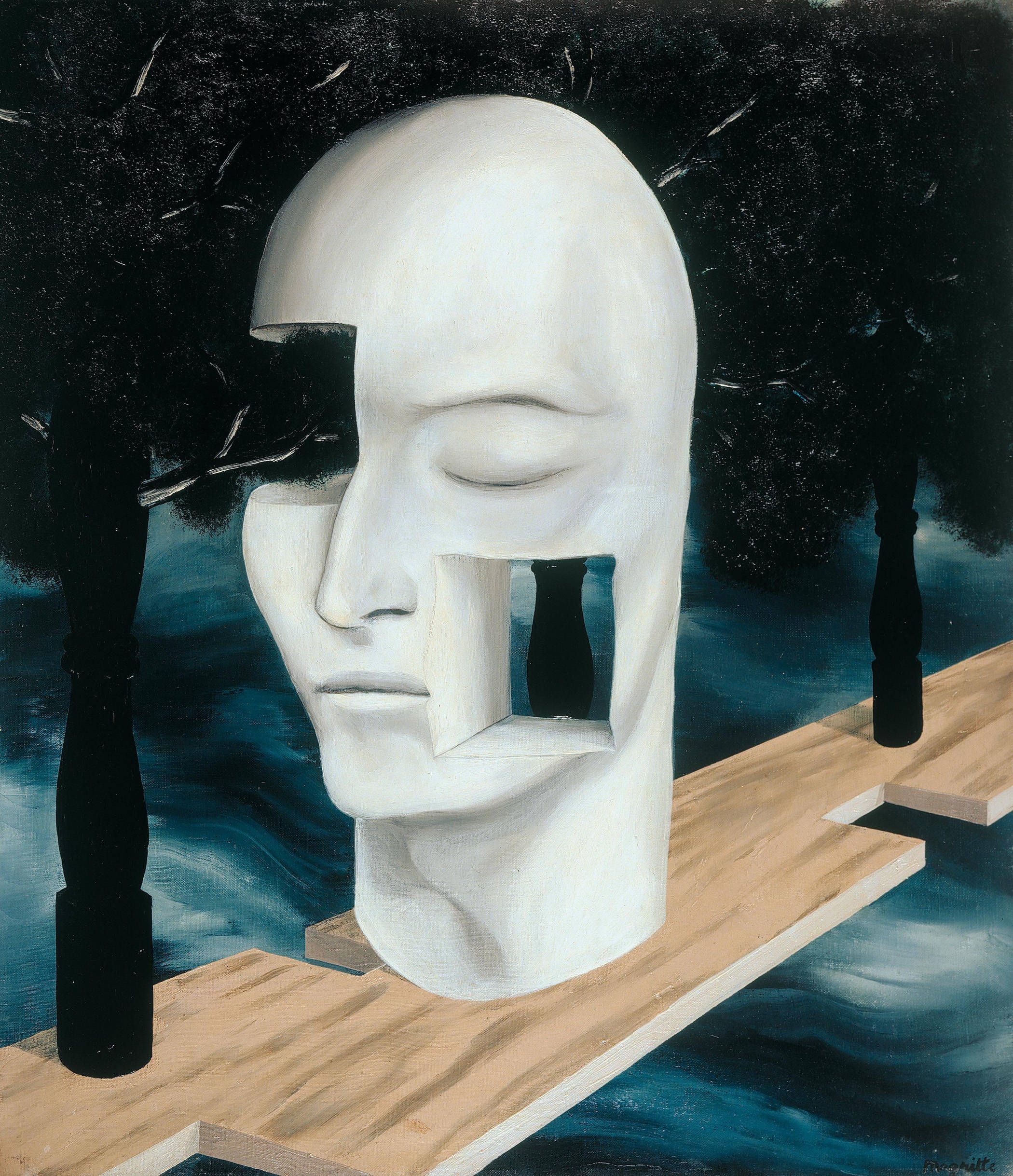 The Face of Genius, Magritte Wallpaper, 2100x2440 HD Phone