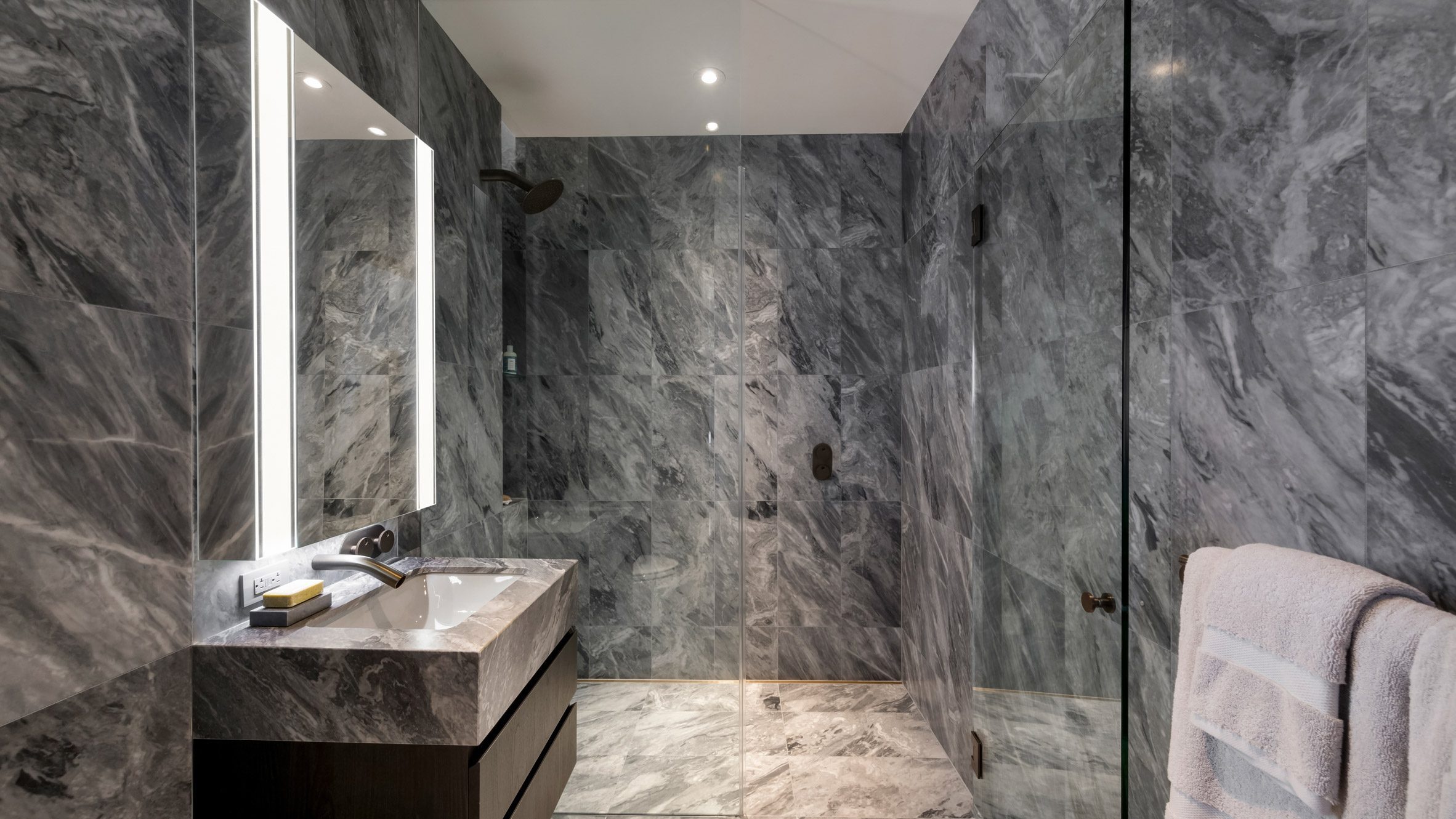 Veiny marble bliss, Opulent bathrooms, Luxurious interiors, Elegant design statement, 2370x1330 HD Desktop