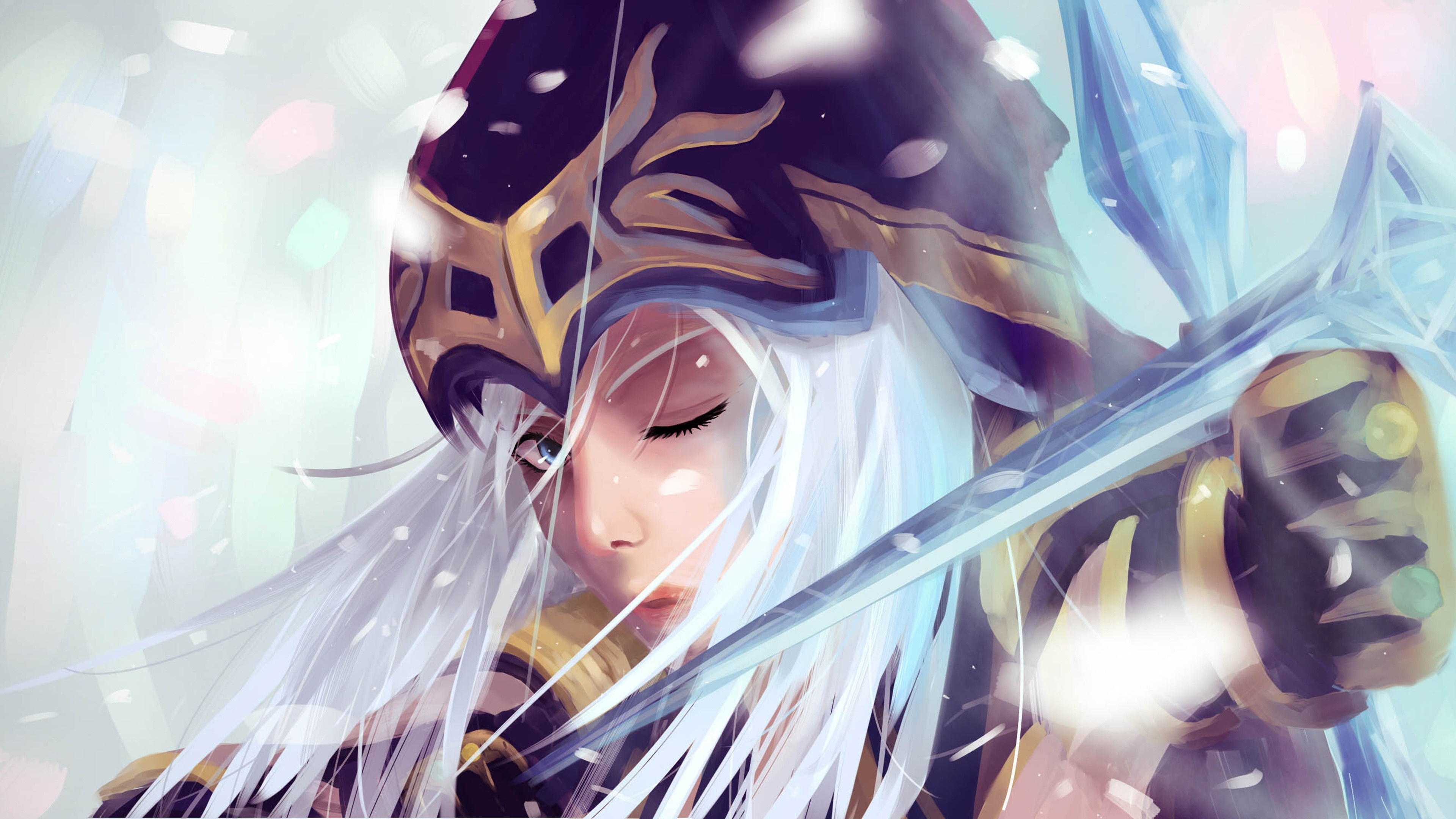 League of Legends, Ashe, Gaming character, Powerful archer, 3840x2160 4K Desktop