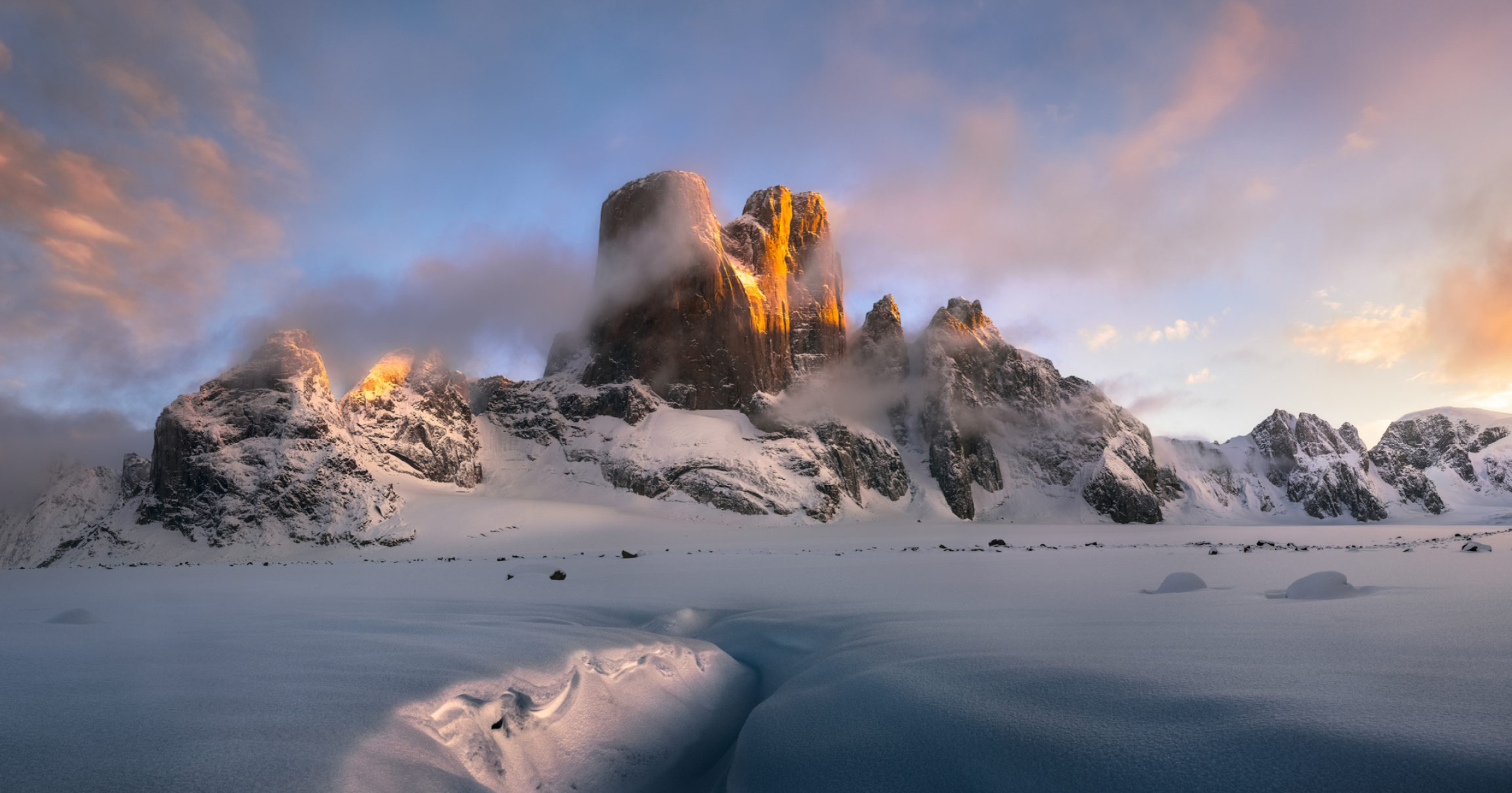 Baffin Island, Territorial park, Nunavut, Canada, 2560x1350 HD Desktop