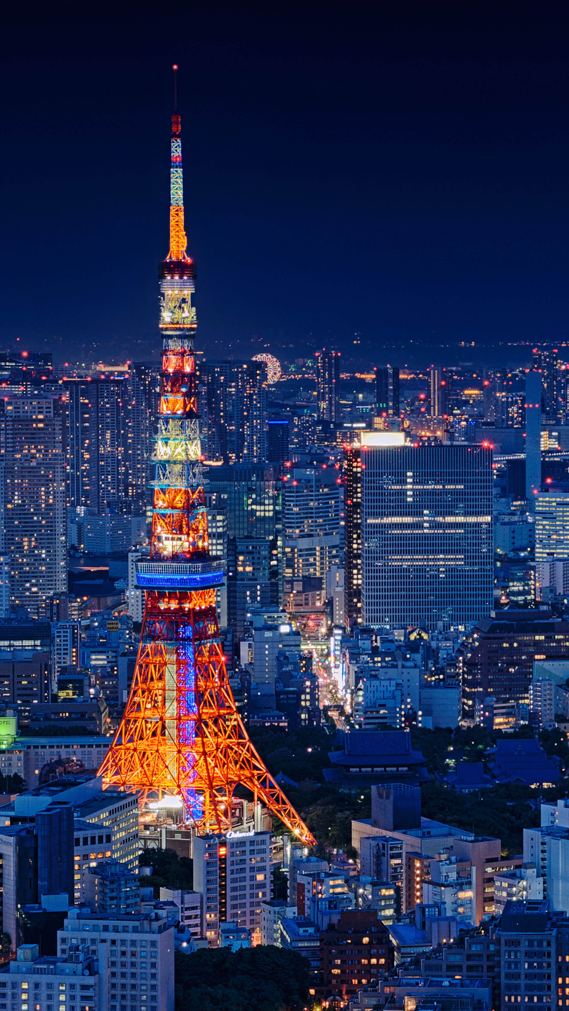 Tokyo Tower Japan night, 4K Ultra HD, Mobile wallpaper, Cityscape, 2160x3840 4K Phone