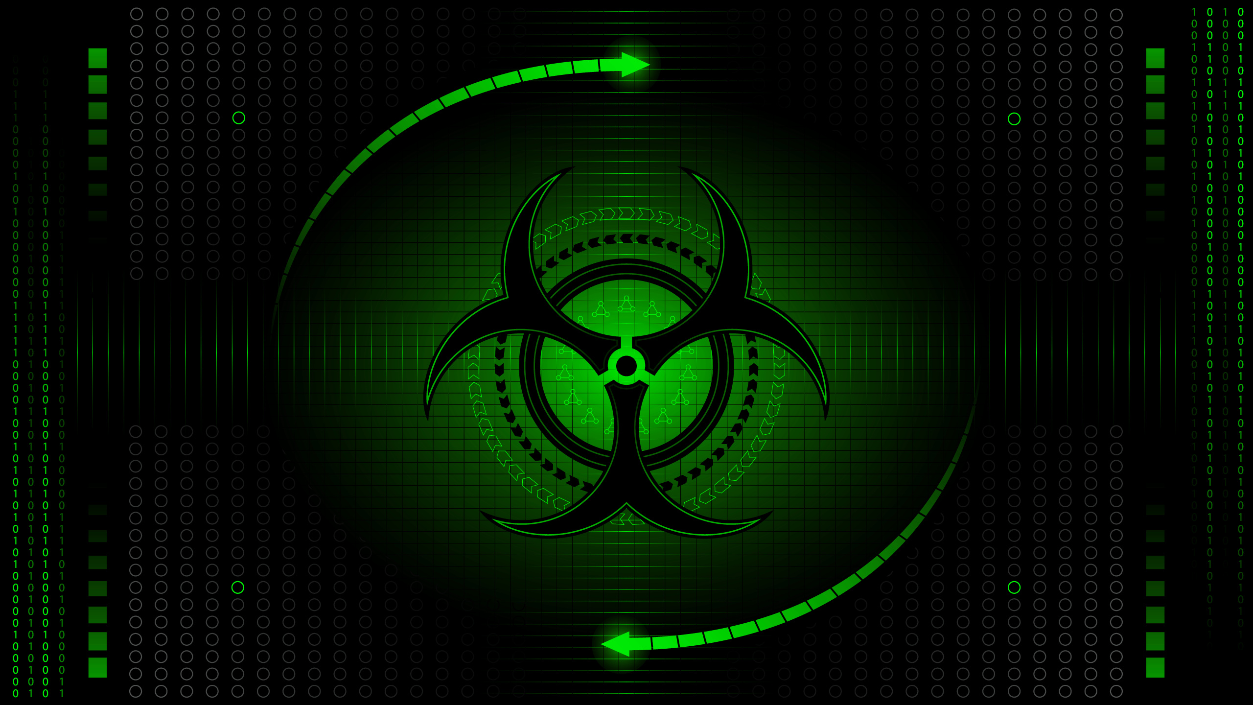 Digital, Green Biohazard Wallpaper, 2560x1440 HD Desktop