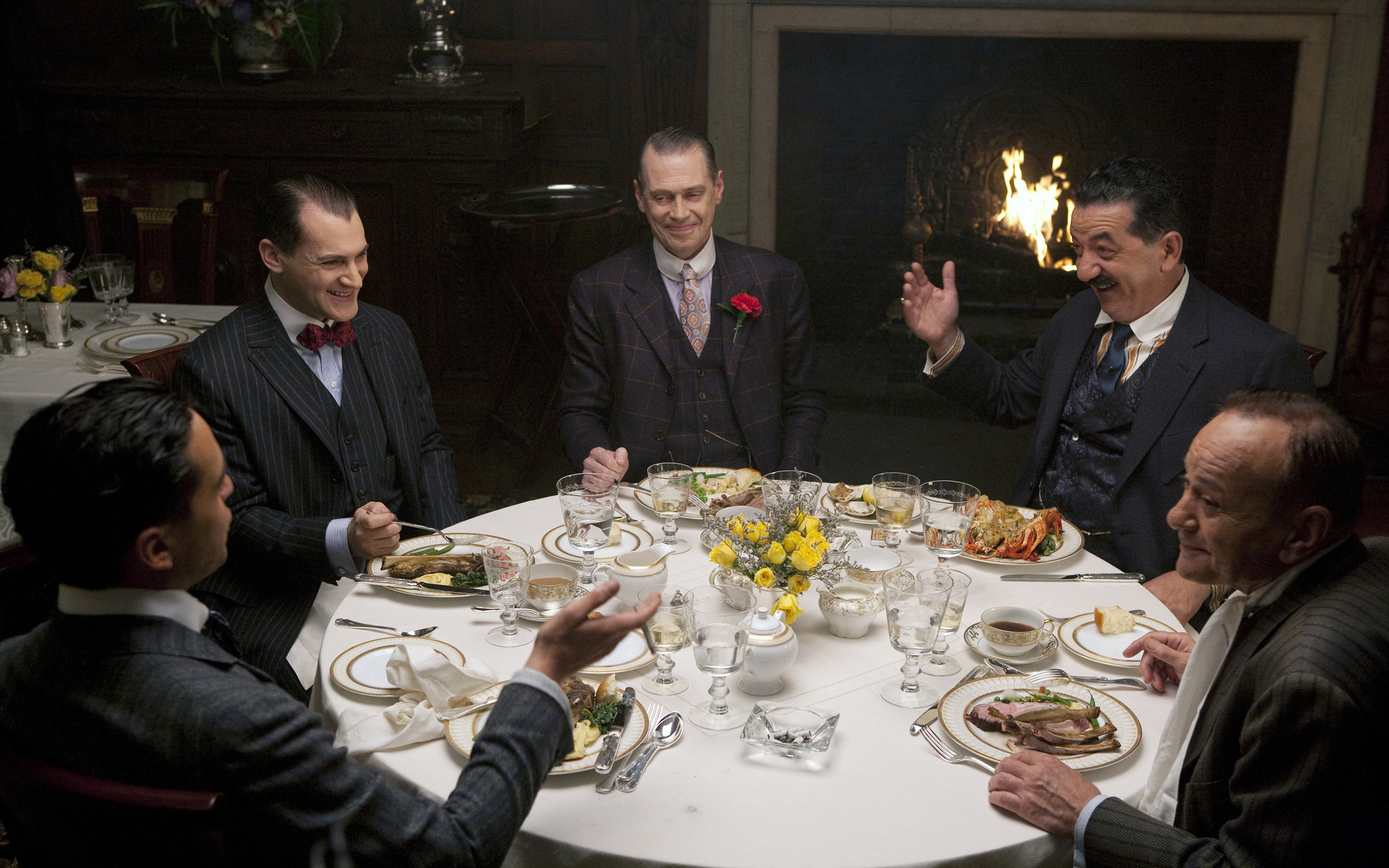 Michael Stuhlbarg, Boardwalk Empire, Steve Buscemi, Dinner table, 2880x1800 HD Desktop