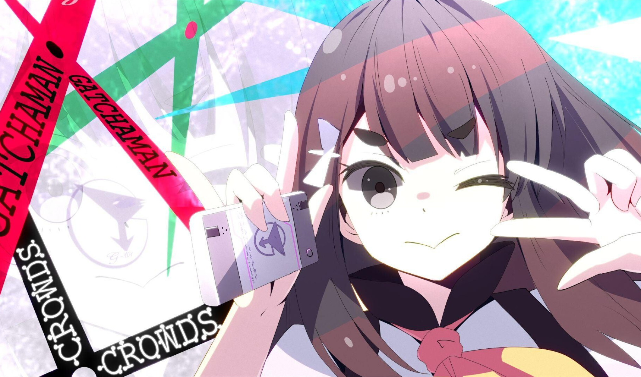 Gatchaman Crowds, Anime series, Hajime Ichinose, Artistic wallpapers, 2040x1200 HD Desktop