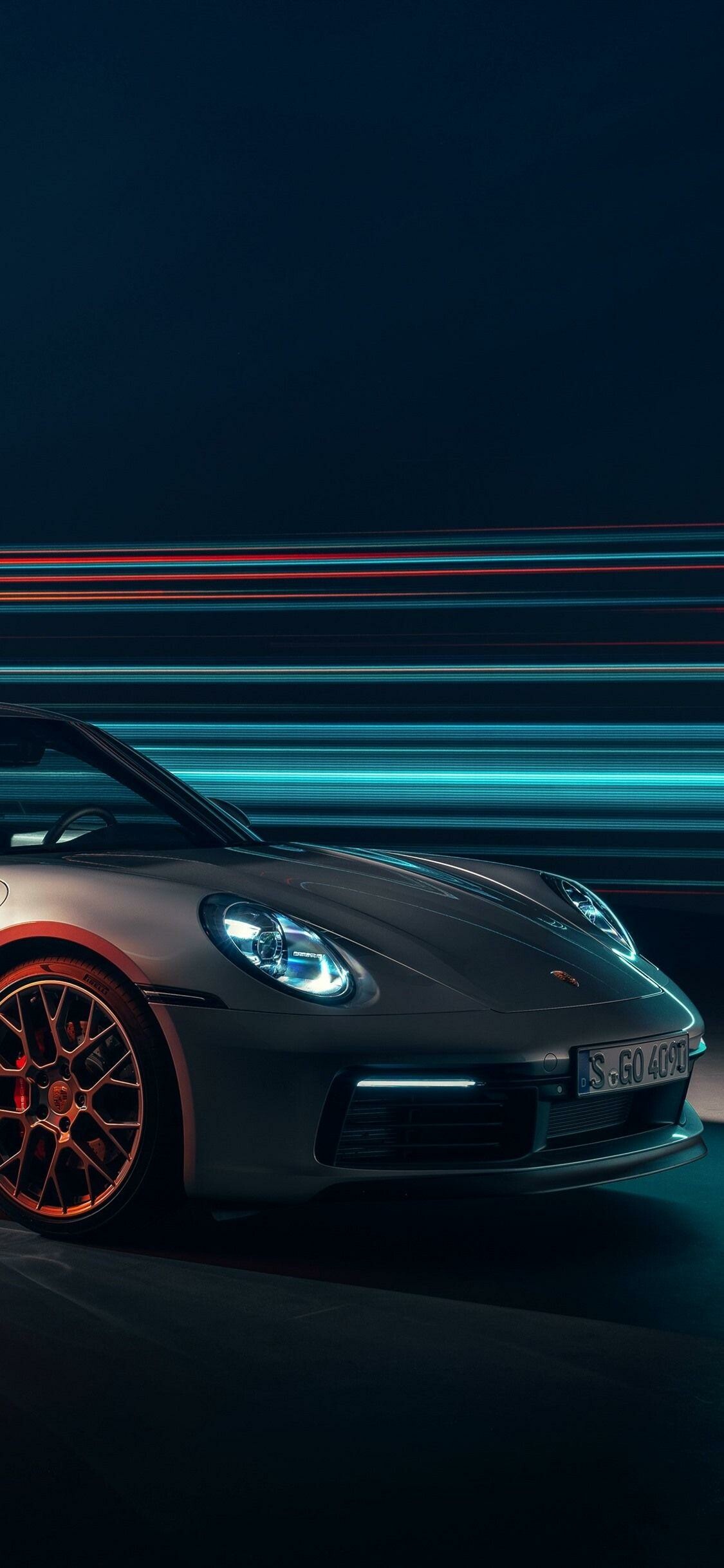 Porsche 992, Modern supercar, Cutting-edge technology, Iconic brand, 1130x2440 HD Phone