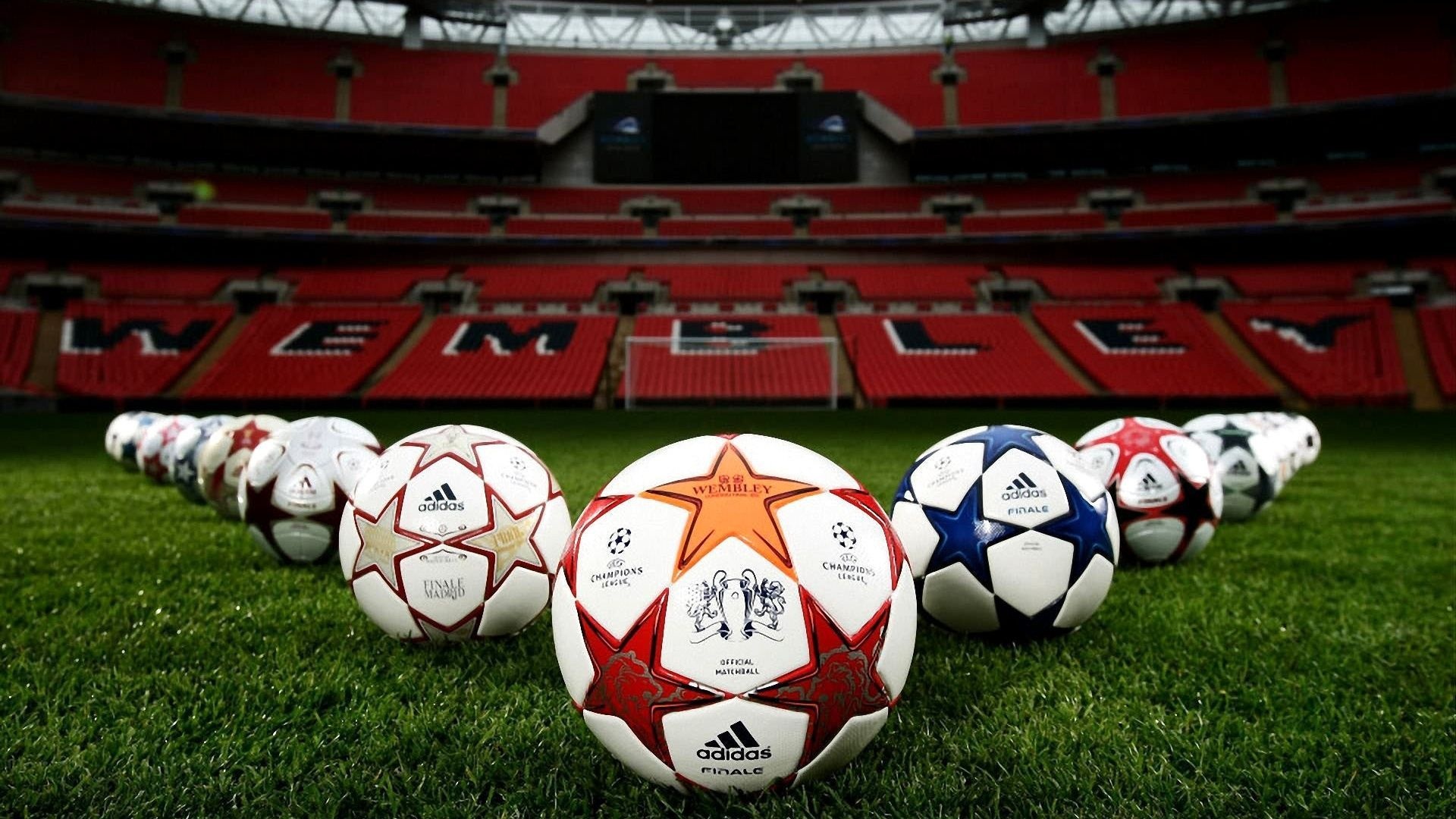 Champions League balls, Wembley Stadium Wallpaper, 1920x1080 Full HD Desktop