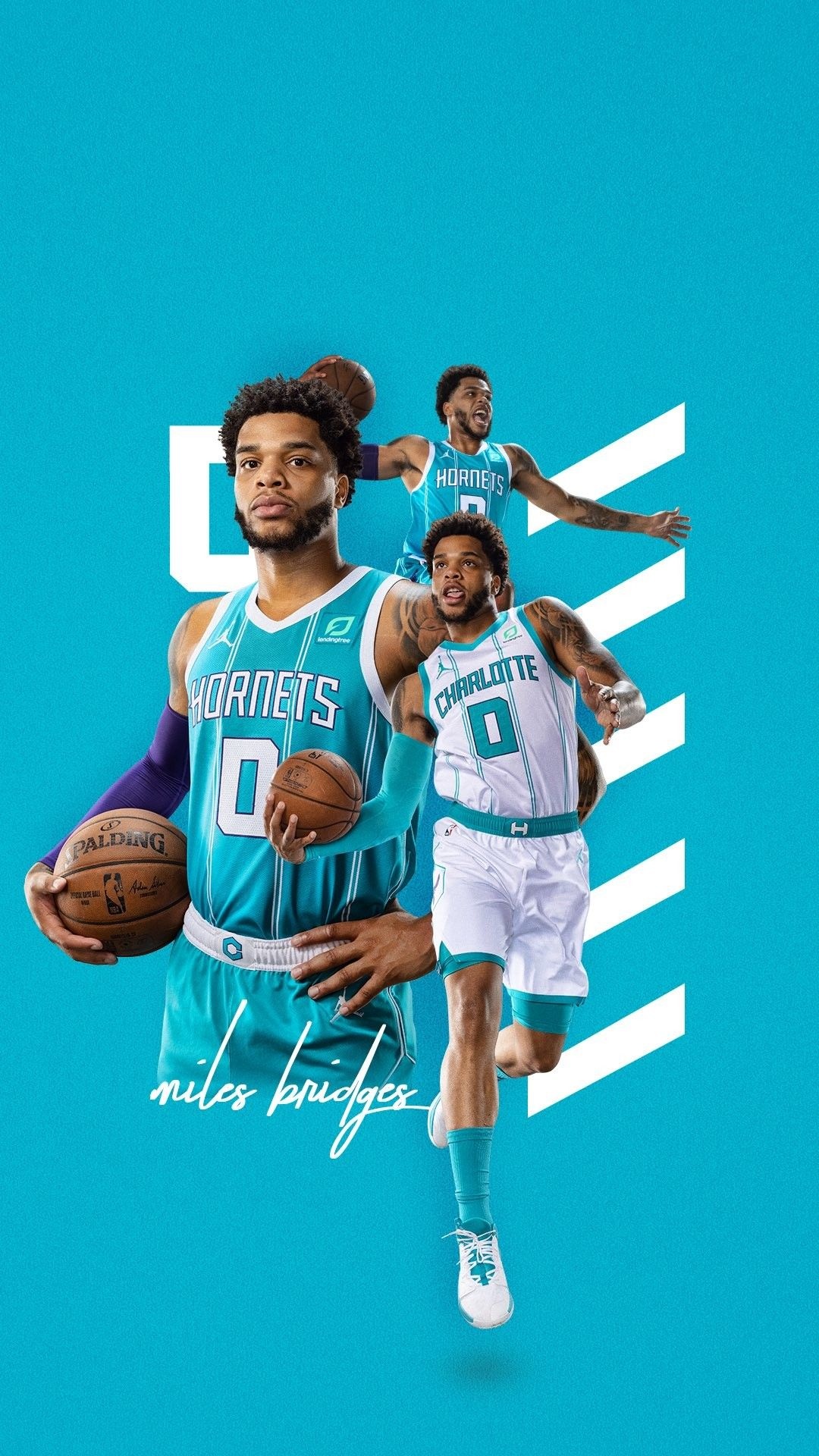 Miles Bridges, Multisport design, Dodgers and basketball fusion, Sports representation, 1080x1920 Full HD Phone