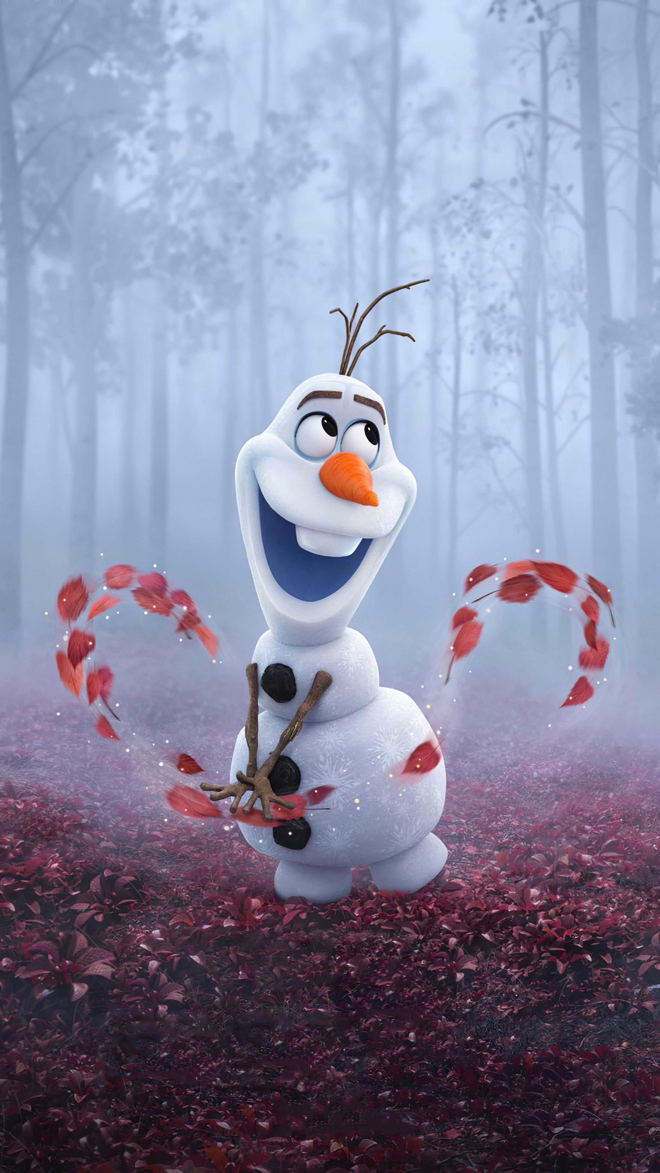 Olaf, Happy Wallpaper, 2160x3840 4K Phone