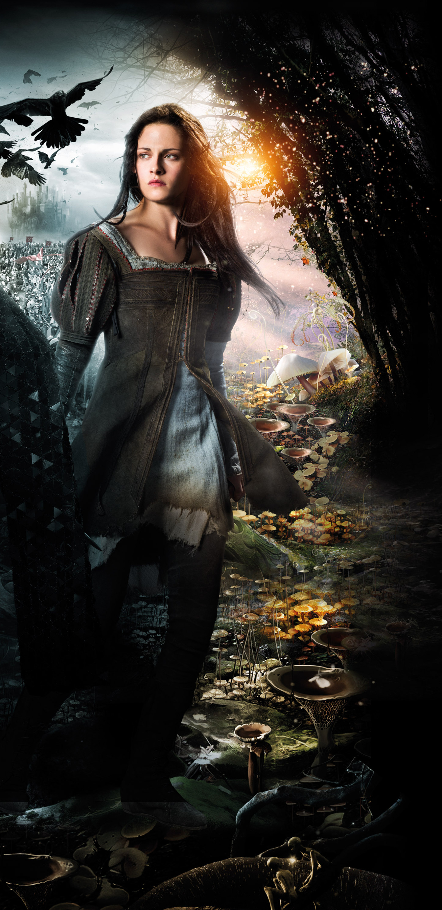 Kristen Stewart, Snow White, Movie adaptation, Snow White and the Huntsman, 1440x2960 HD Phone