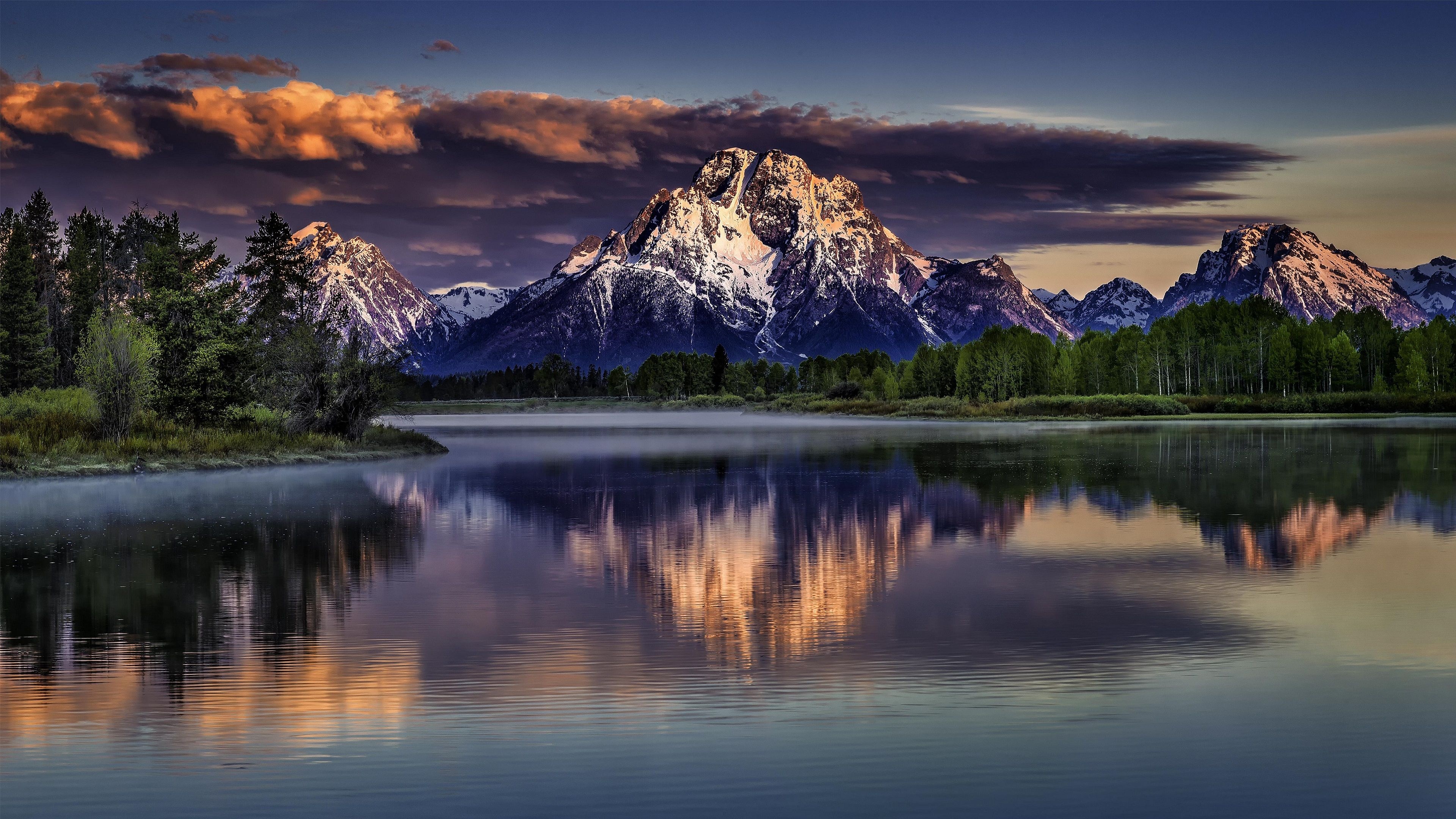 4K nature wallpaper, Grand Teton National Park, Teton National Park, Wyoming, 3840x2160 4K Desktop