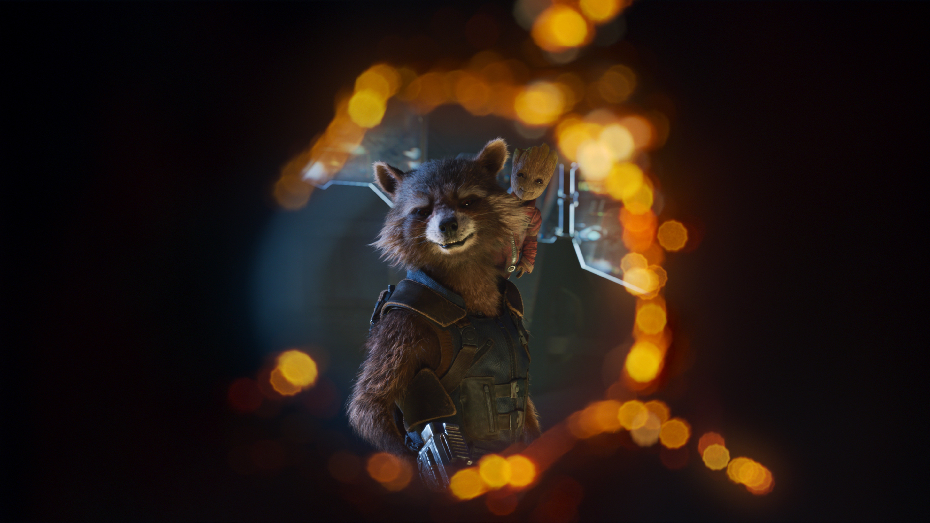 Rocket, Guardians of the Galaxy wallpaper, Intense action, Marvel superhero, Epic visuals, 3840x2160 4K Desktop