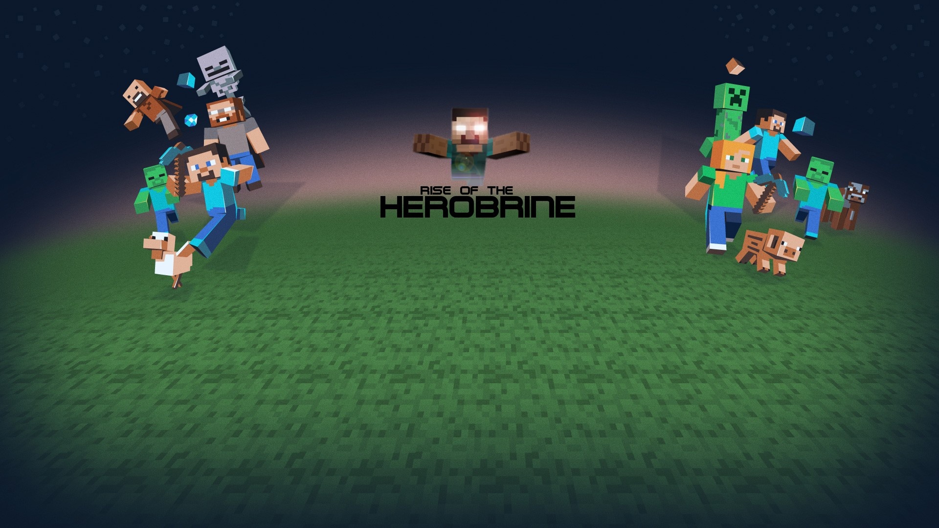 Herobrine gaming, Enigmatic character, Minecraft wallpapers, Legendary presence, 1920x1080 Full HD Desktop