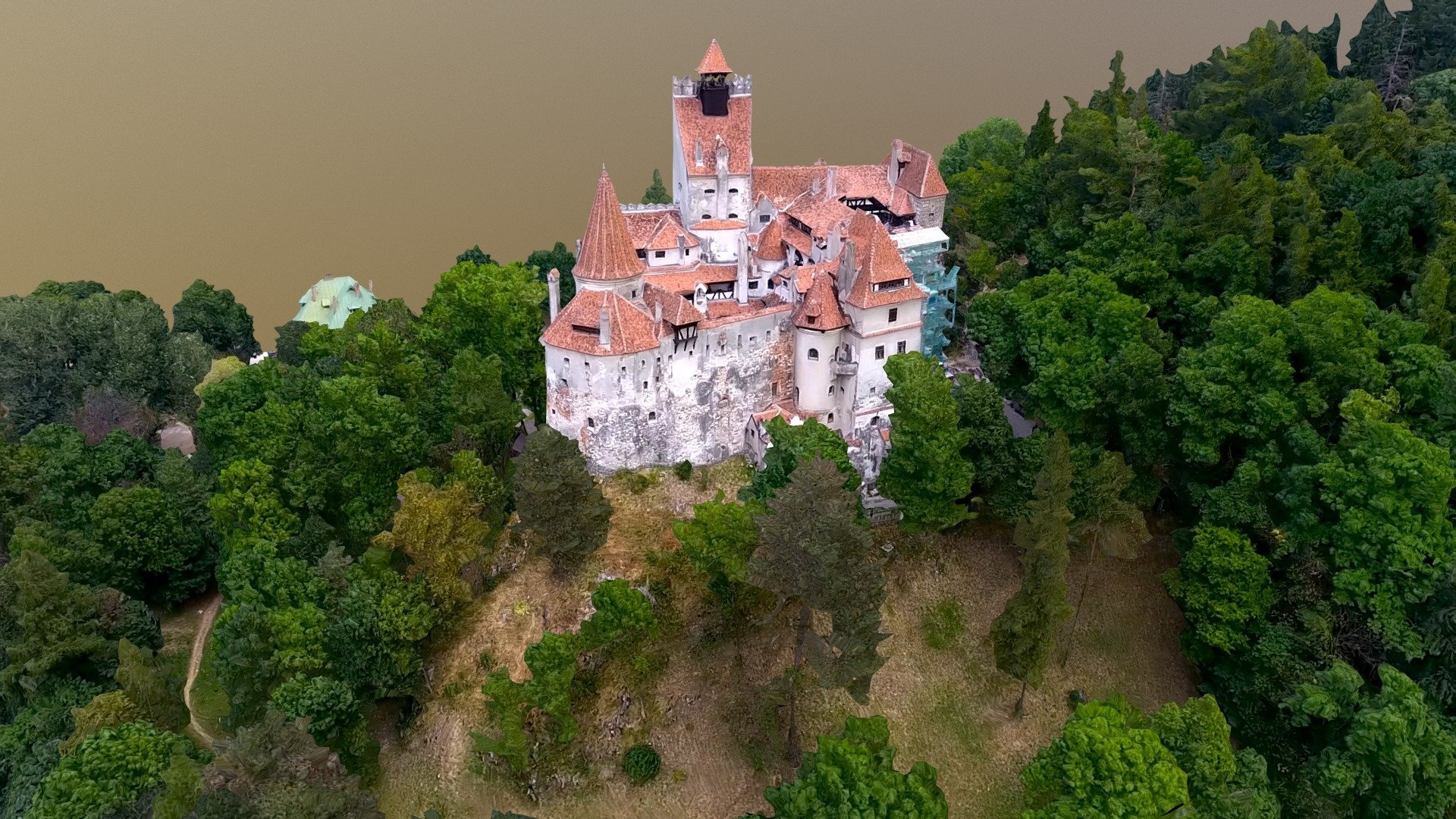 Bran Castle, 3D model, Download, Andrea Spognetta, 1920x1080 Full HD Desktop