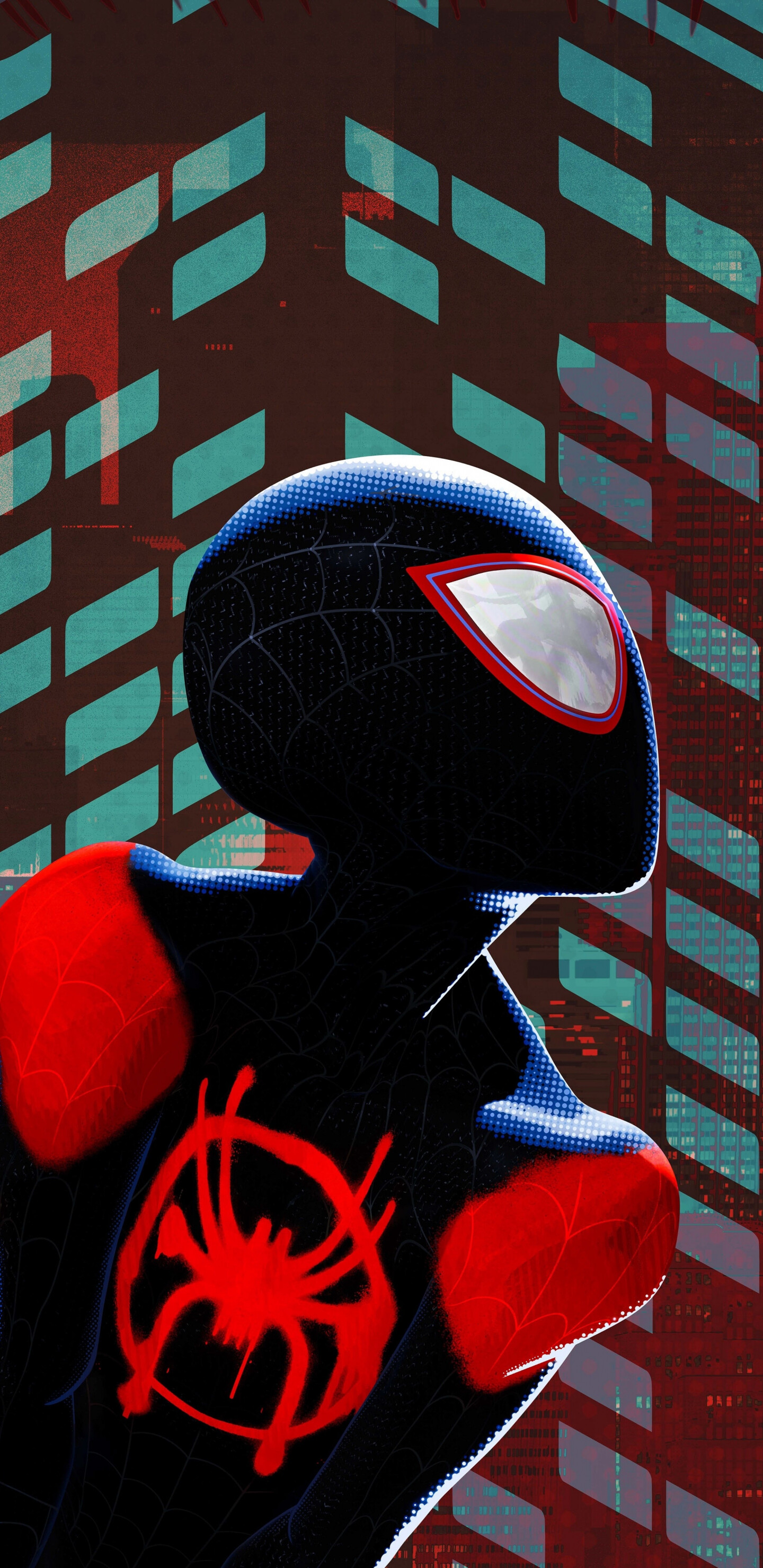 Miles Morales Black Suit, Spider-Man: Into the Spider-Verse, Samsung Galaxy S8, HD image, 1440x2960 HD Phone