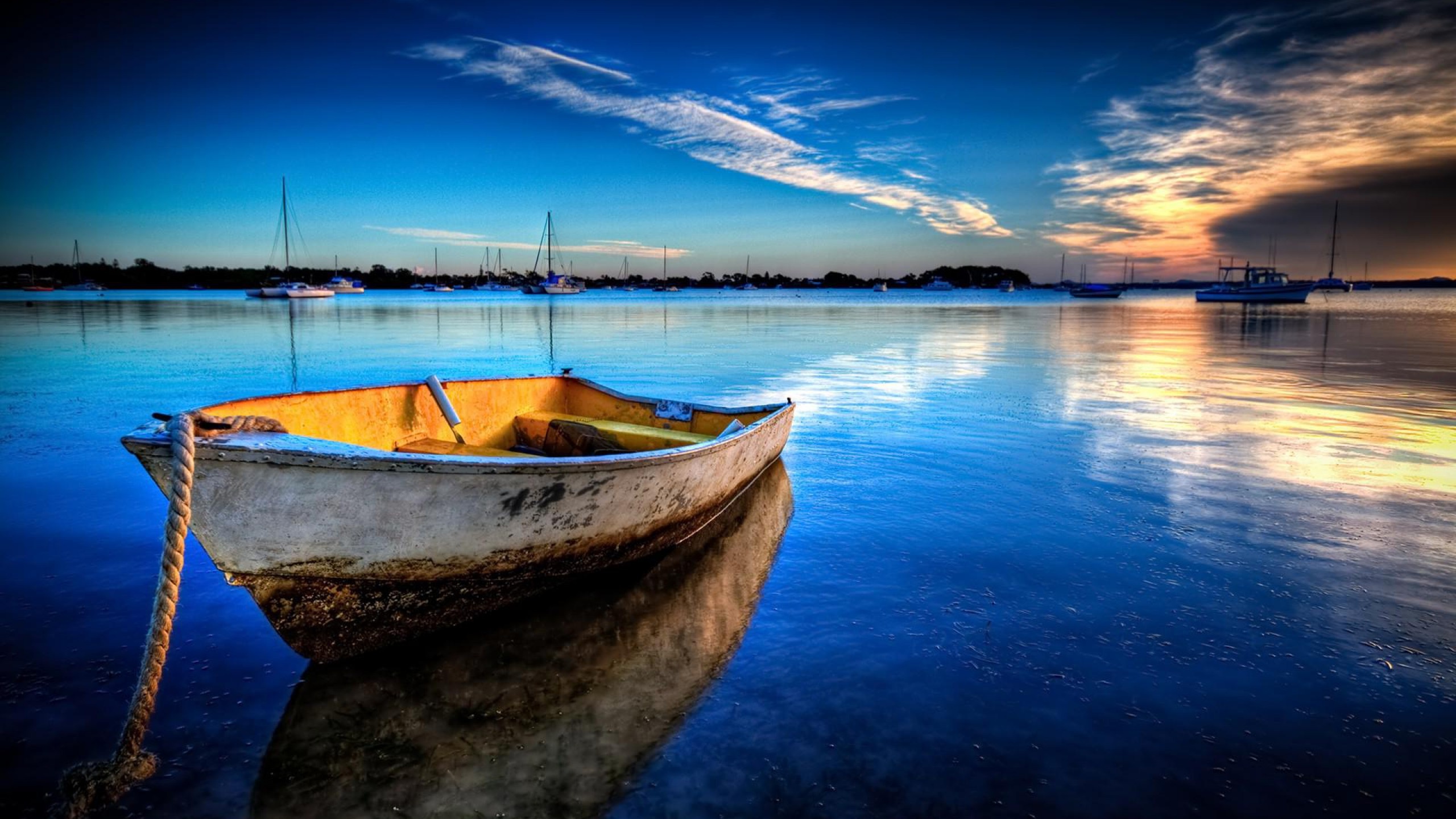 Fishing boat, Angler's paradise, Water adventures, Oceanic bounty, 2560x1440 HD Desktop