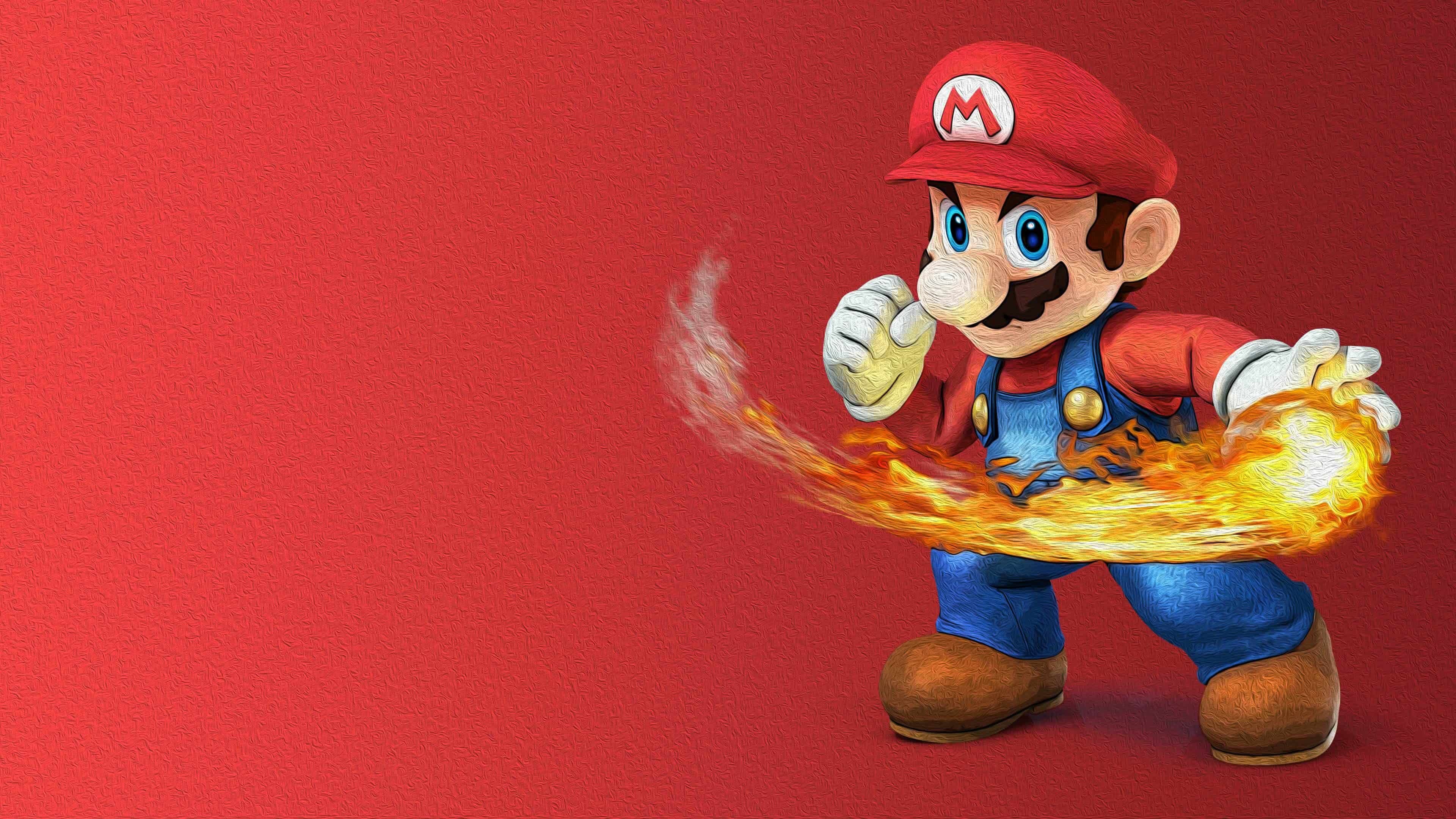 Super Smash Bros Mario, UHD 4K, Pixelz wallpaper, 3840x2160 4K Desktop