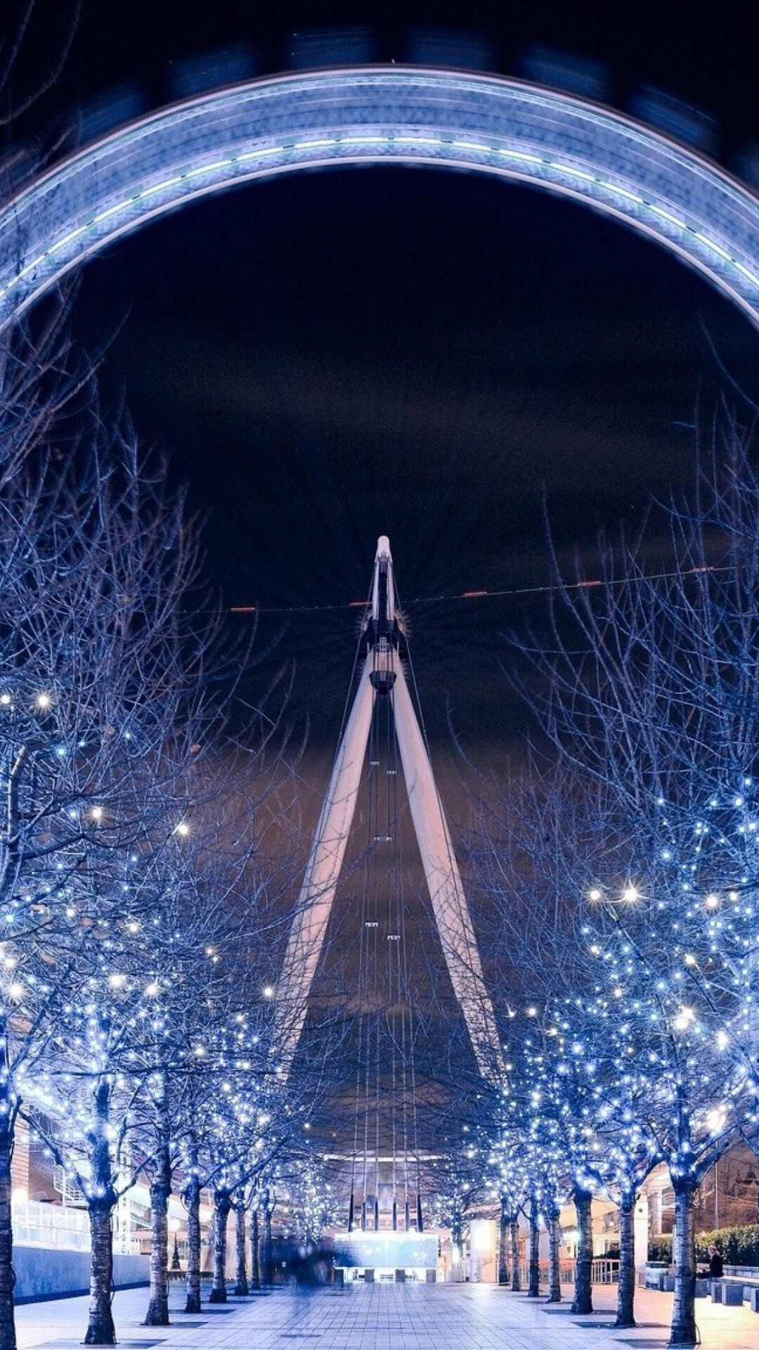 HD wallpaper, Ferris wheel London, Beautiful cityscape, Night-time glamour, 1080x1920 Full HD Phone