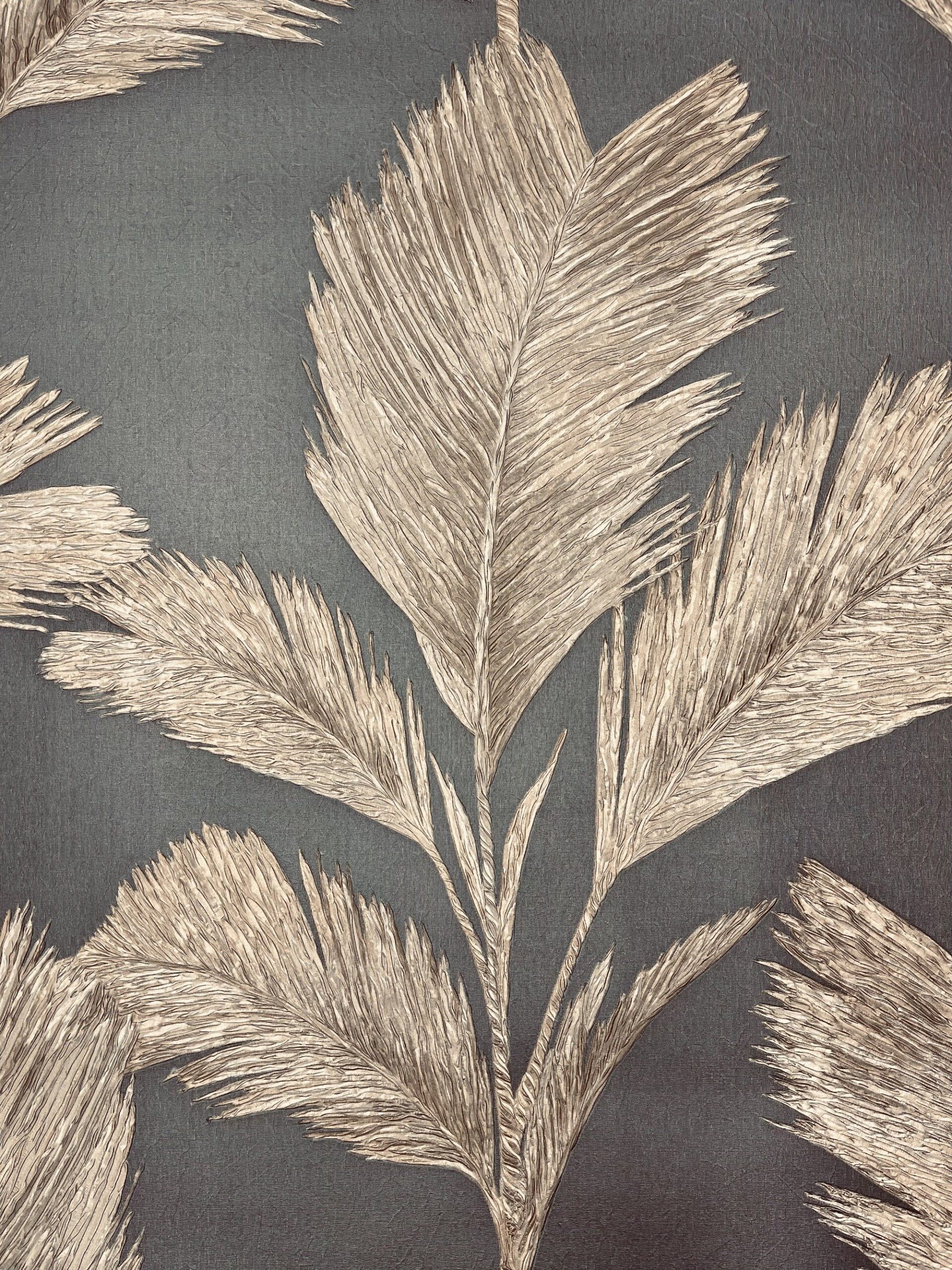 Alessia Leaf, Gunmetal gold, Belgravia Decor Wallpaper, Elegant and sophisticated, 1920x2560 HD Phone