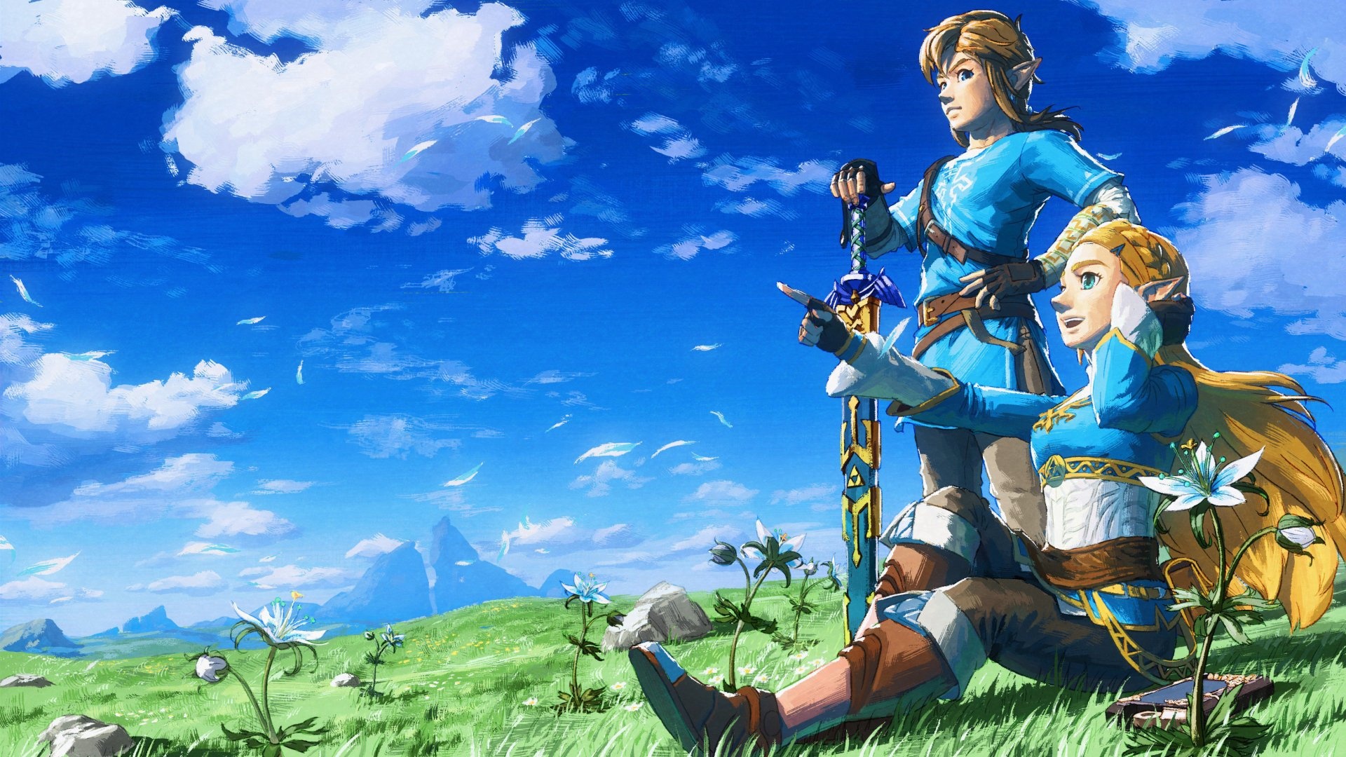 Zelda gaming, Fantastical scenes, Iconic characters, Master Sword, Hyrule world, 1920x1080 Full HD Desktop