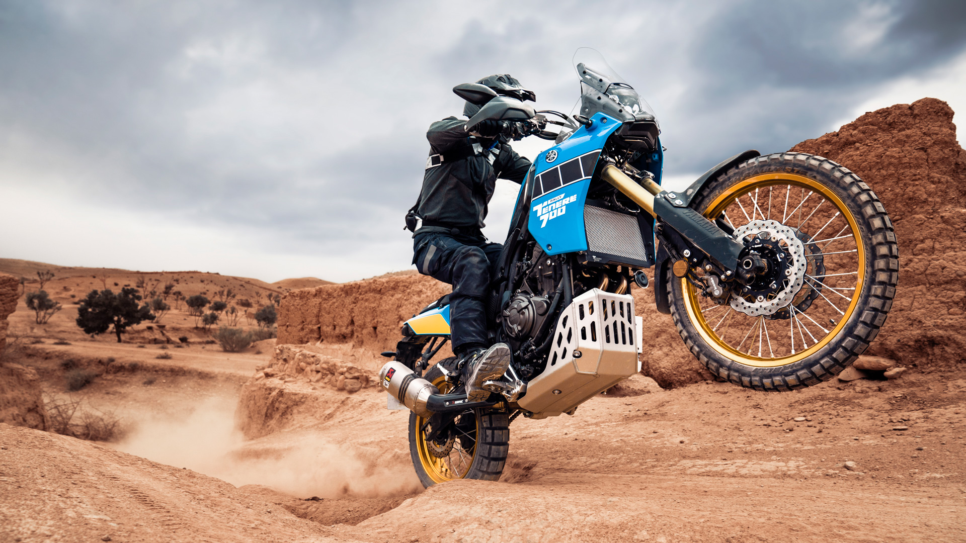 Off-road Wheelie, Yamaha Tenere 700 Wallpaper, 1920x1080 Full HD Desktop