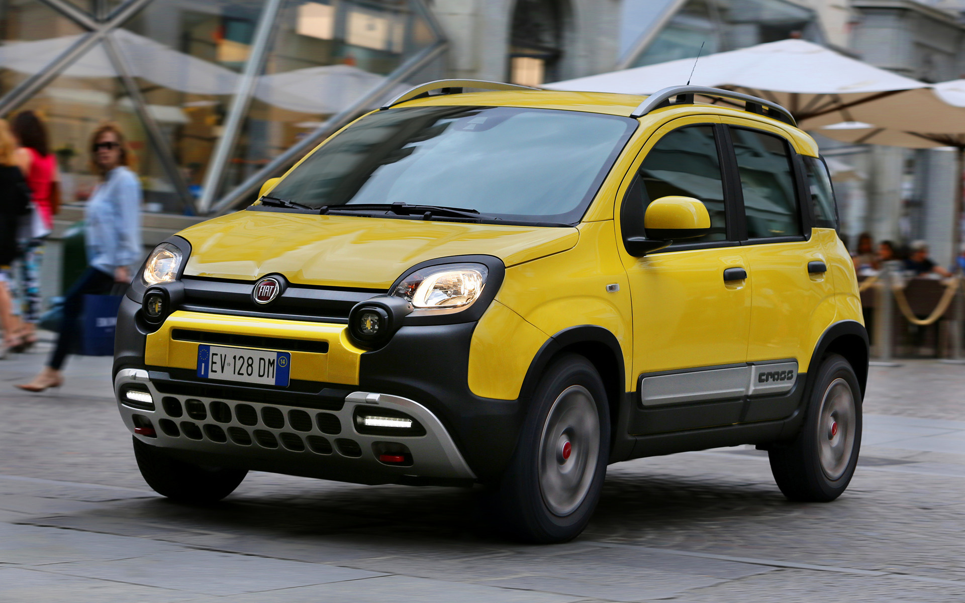 Fiat Panda, Cross beauty, HD automotive allure, Eye-catching backdrop, 1920x1200 HD Desktop