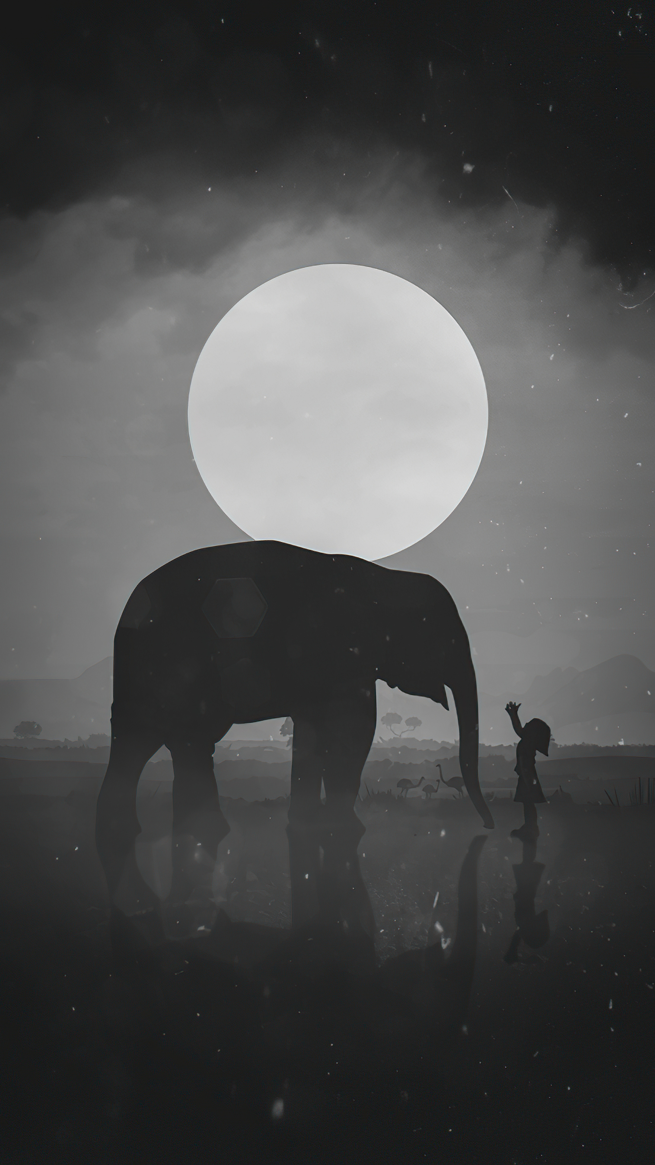 Girl and elephant, Friendship Wallpaper, 2160x3840 4K Phone