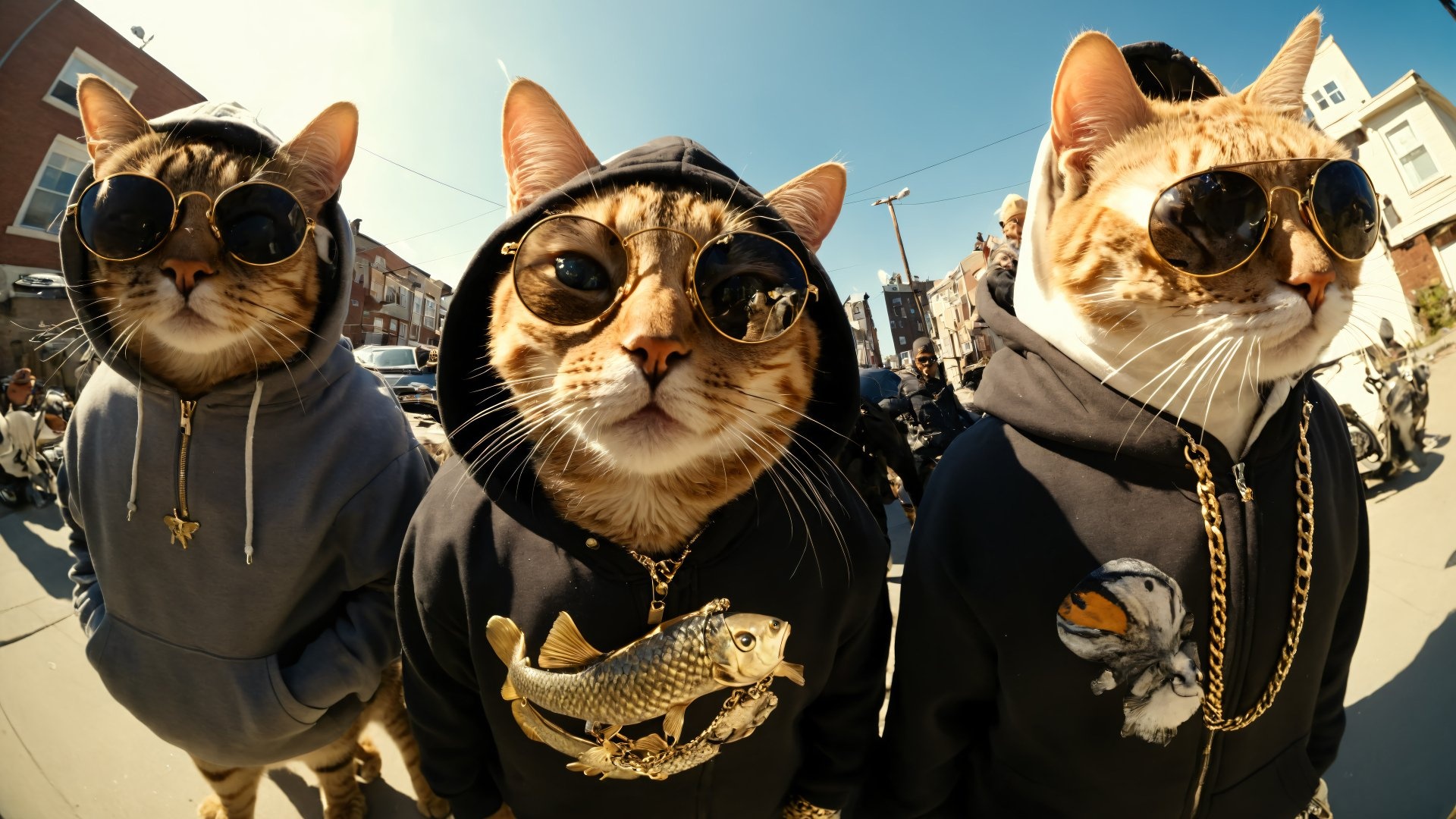 Gangsta cats, Funny Wallpaper, 1920x1080 Full HD Desktop