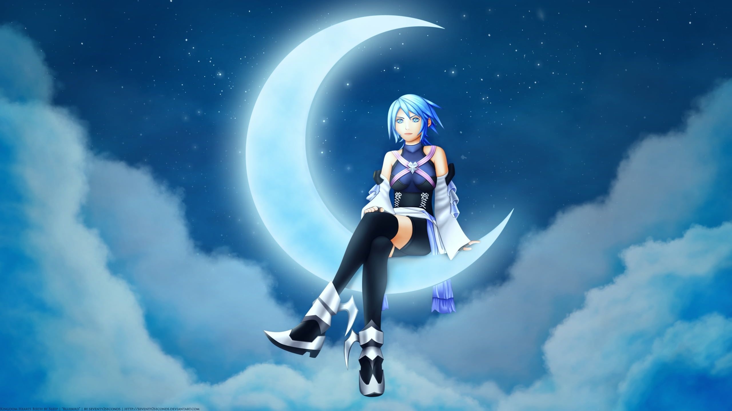 Aqua, Kingdom Hearts Heroine, Keyblade Wielder, Courageous Fighter, 2560x1440 HD Desktop