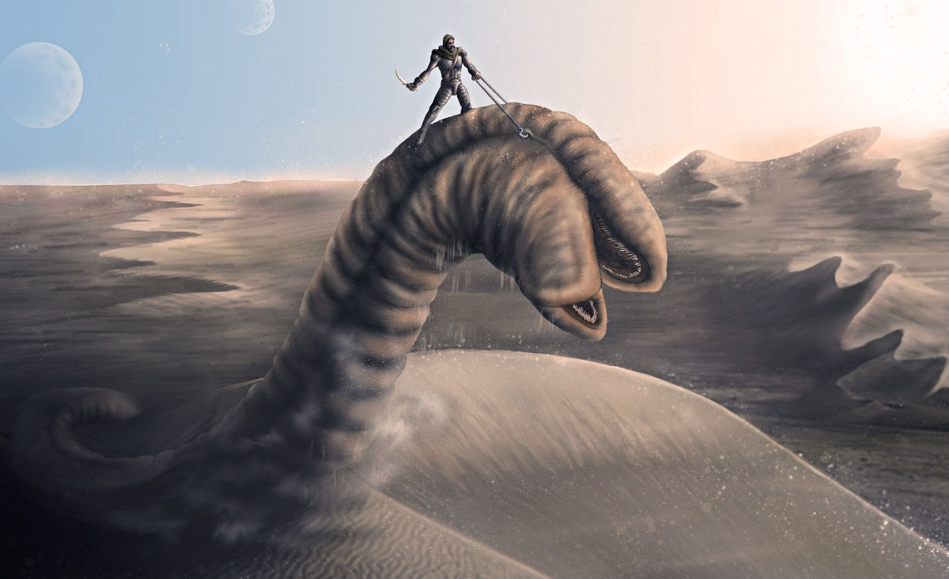 Ride, Dune Worm Wallpaper, 1950x1190 HD Desktop