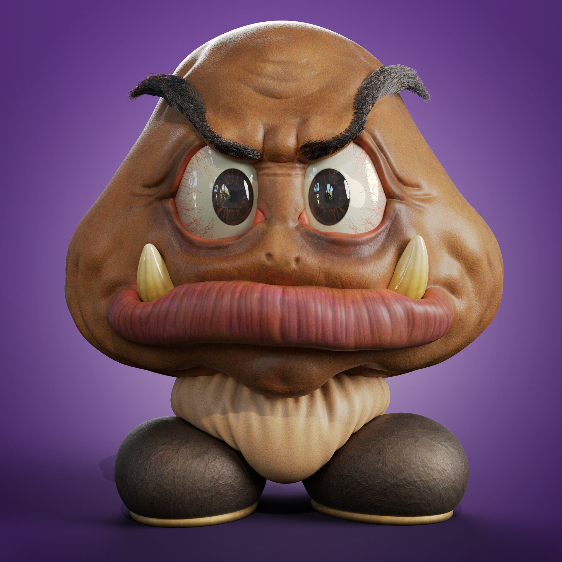 Goomba, ArtStation, Gaming, Goomba, 1920x1920 HD Phone