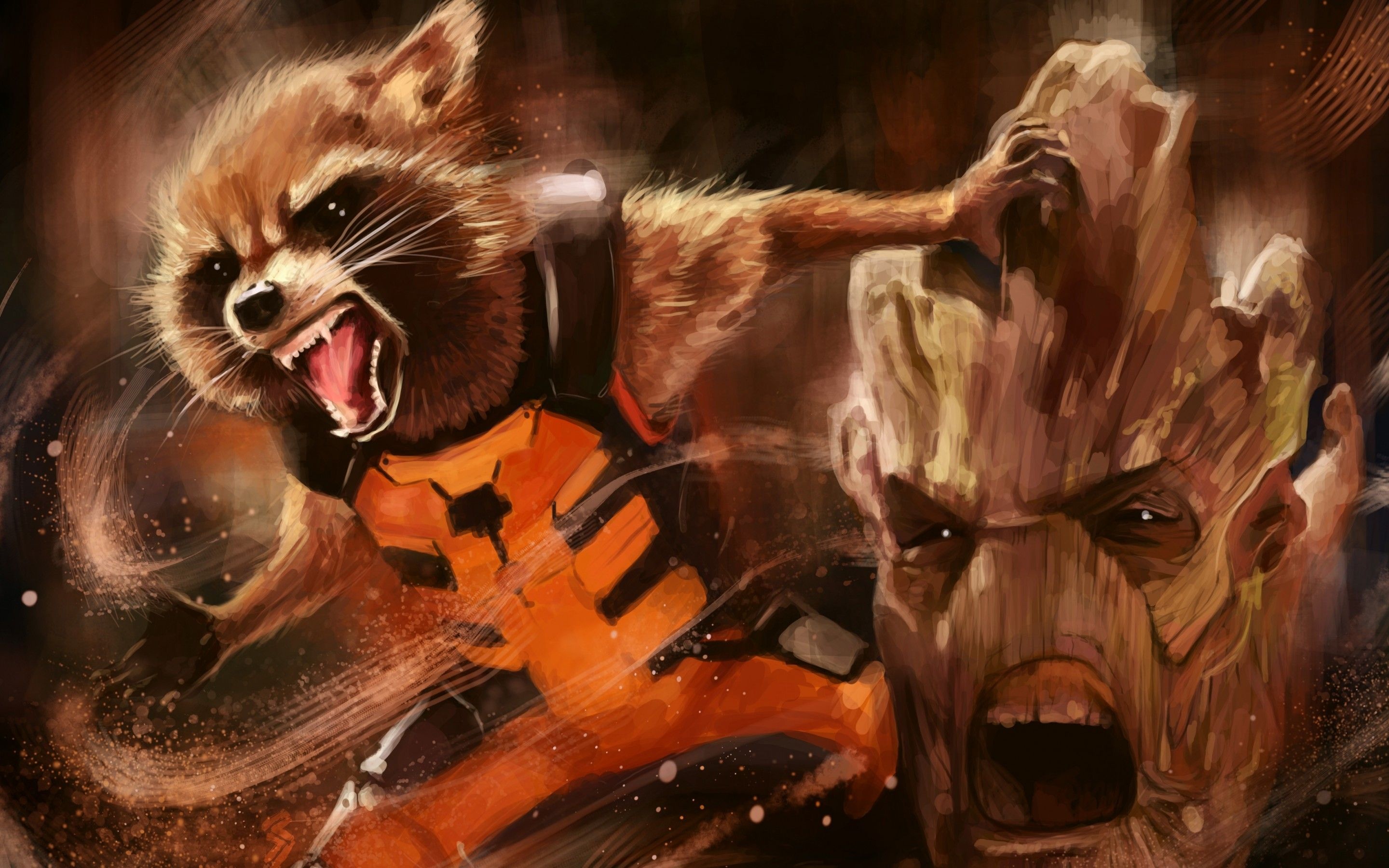 Guardians of the Galaxy, Rocket wallpapers, Sci-fi backgrounds, 2880x1800 HD Desktop